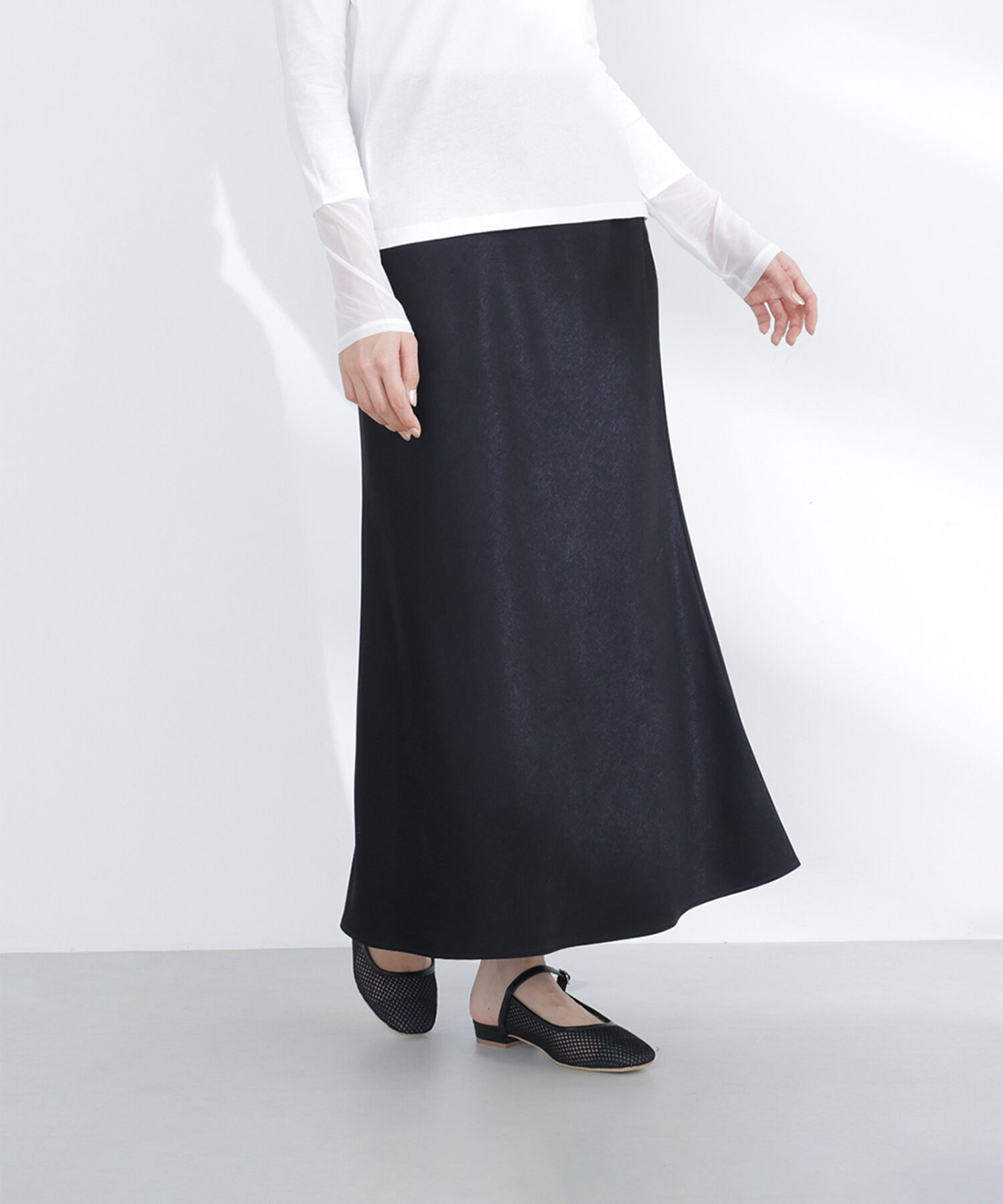  「バイアスサテンナロースカート」|スカート|
