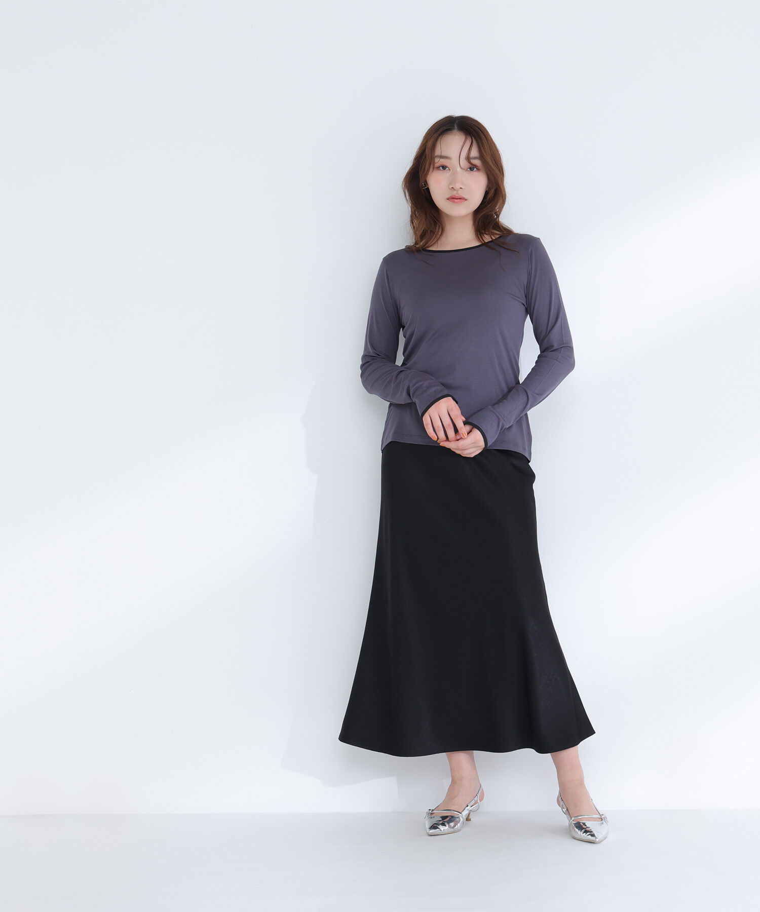  「バイアスサテンナロースカート」|スカート|