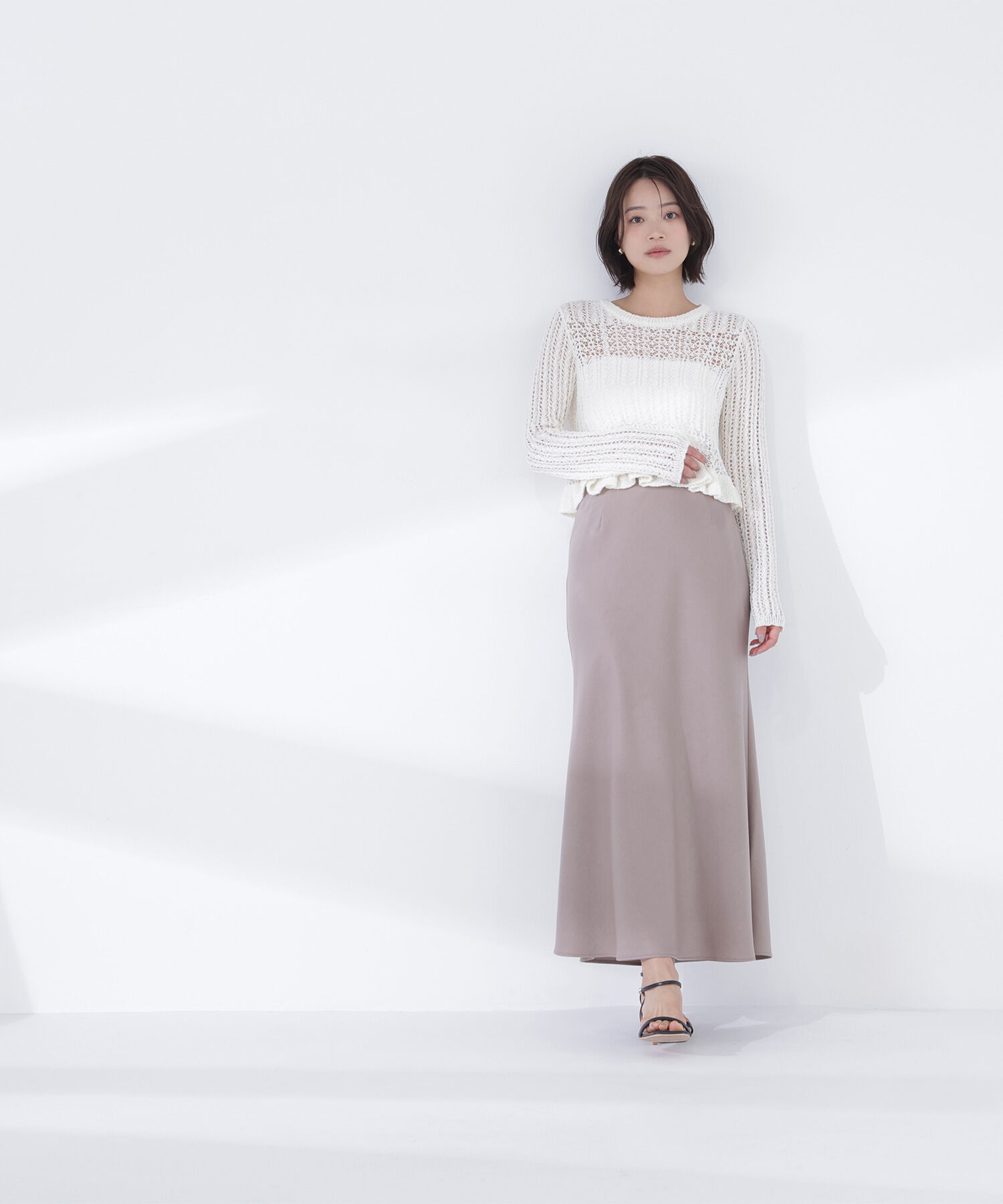  「バイアスサテンナロースカート」|スカート|