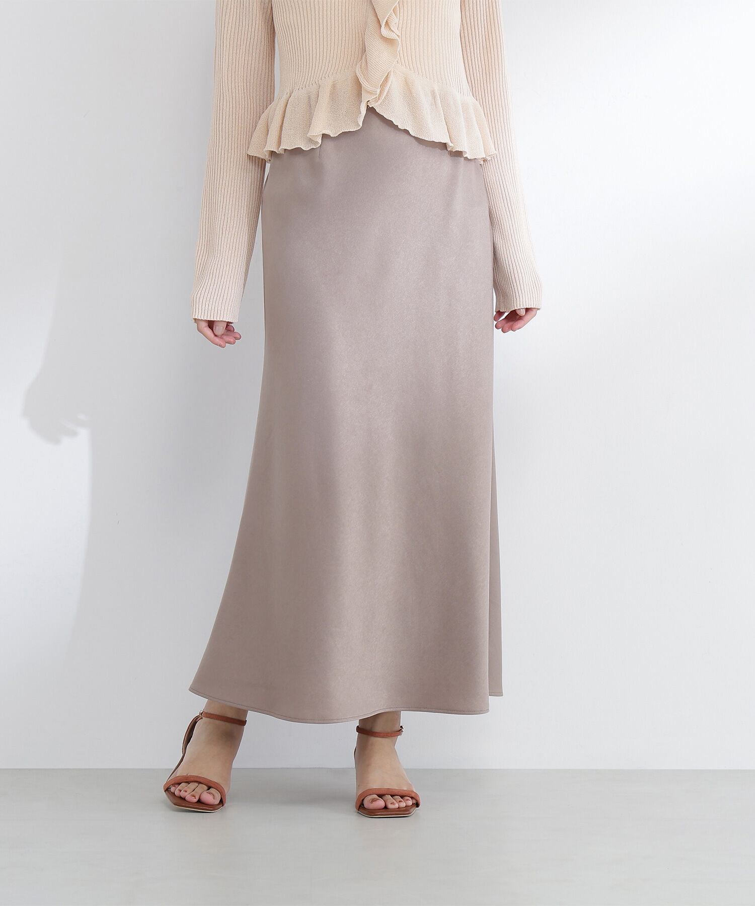  「バイアスサテンナロースカート」|スカート|