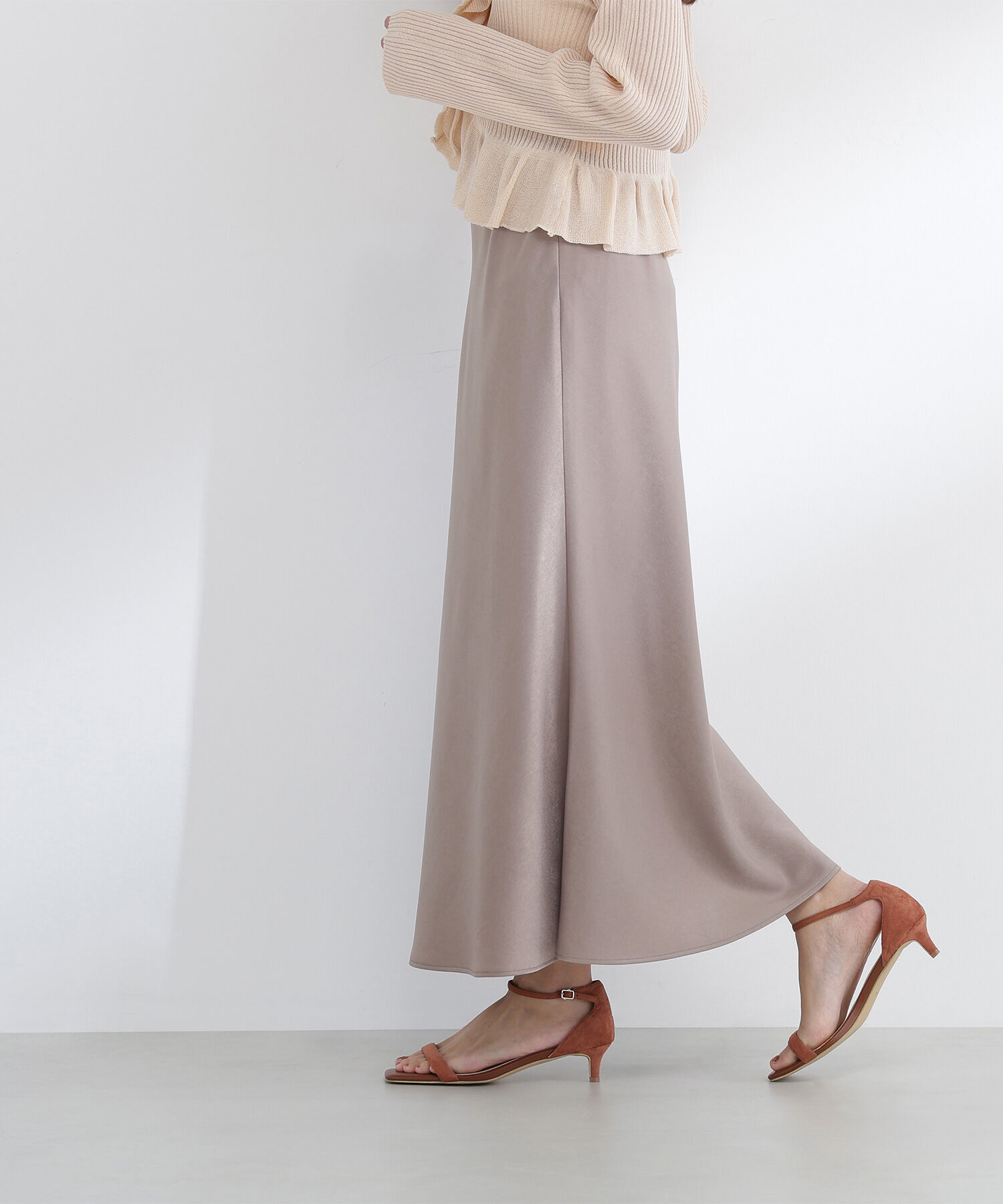  「バイアスサテンナロースカート」|スカート|