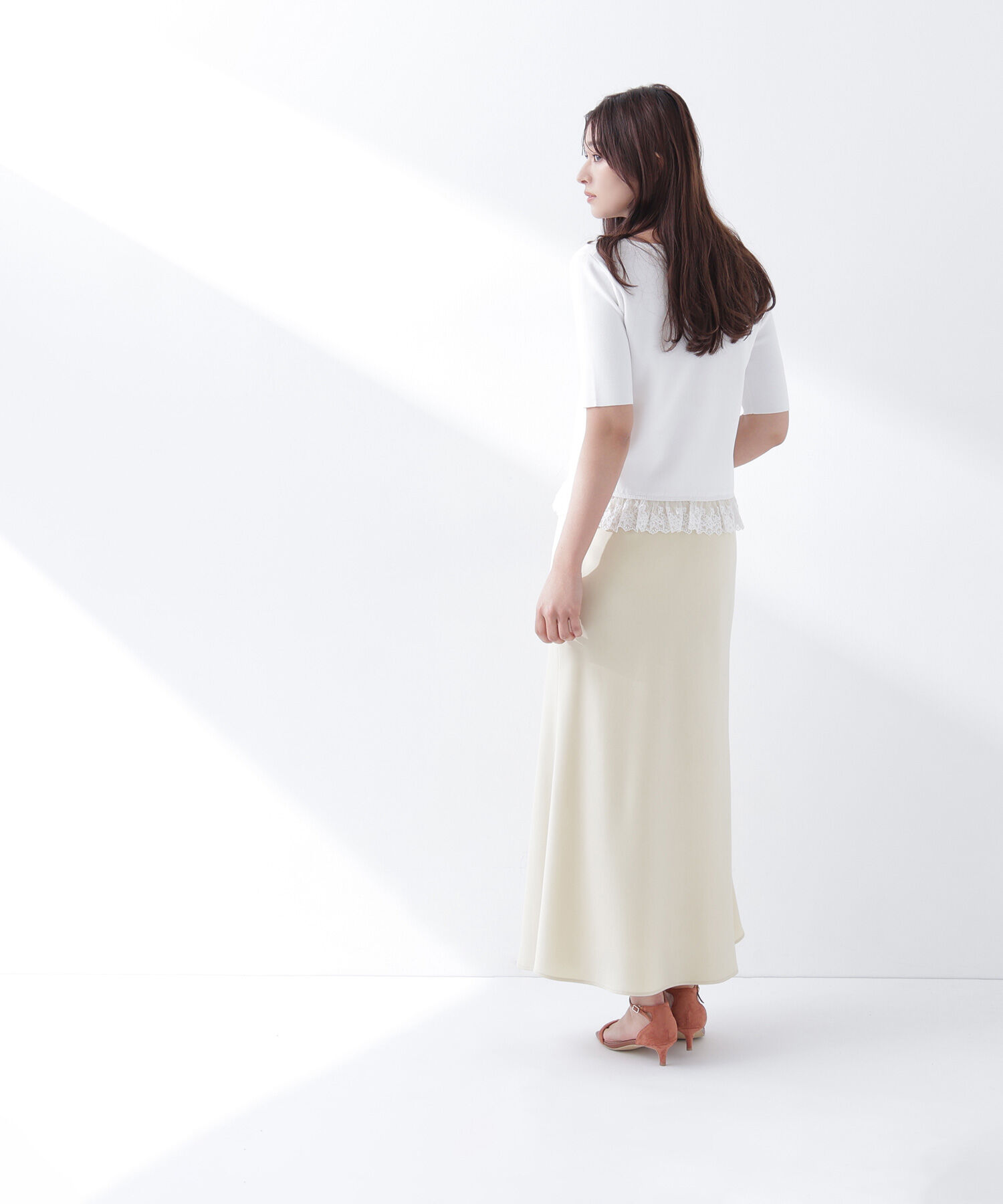  「バイアスサテンナロースカート」|スカート|