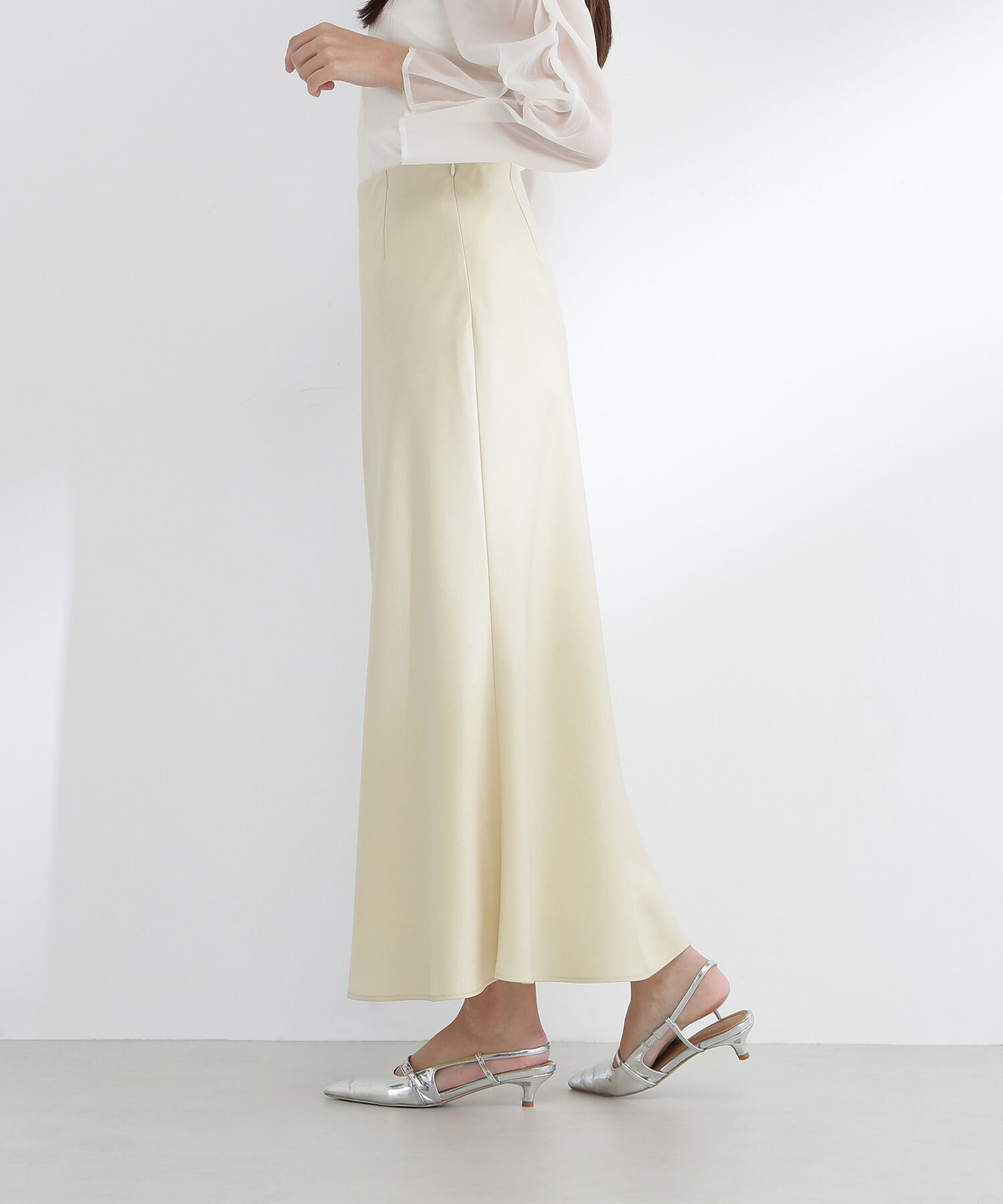  「バイアスサテンナロースカート」|スカート|