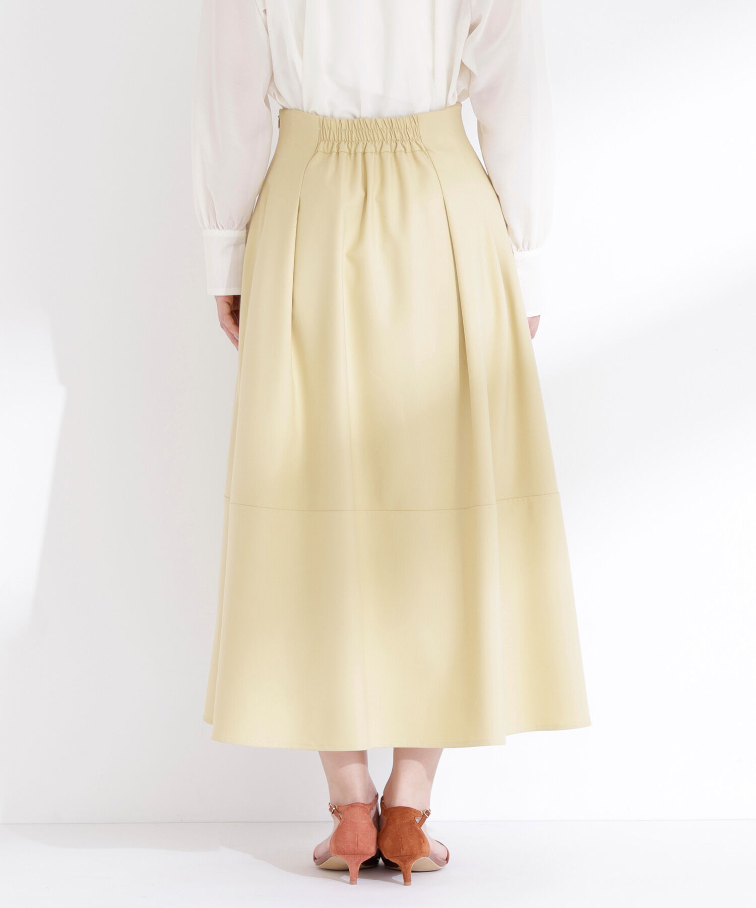 「フロントボタンフレアスカート」|スカート|