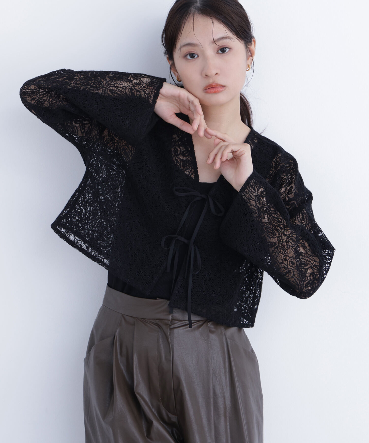  「〈N.〉レース羽織ブラウス」|シャツ・ブラウス|