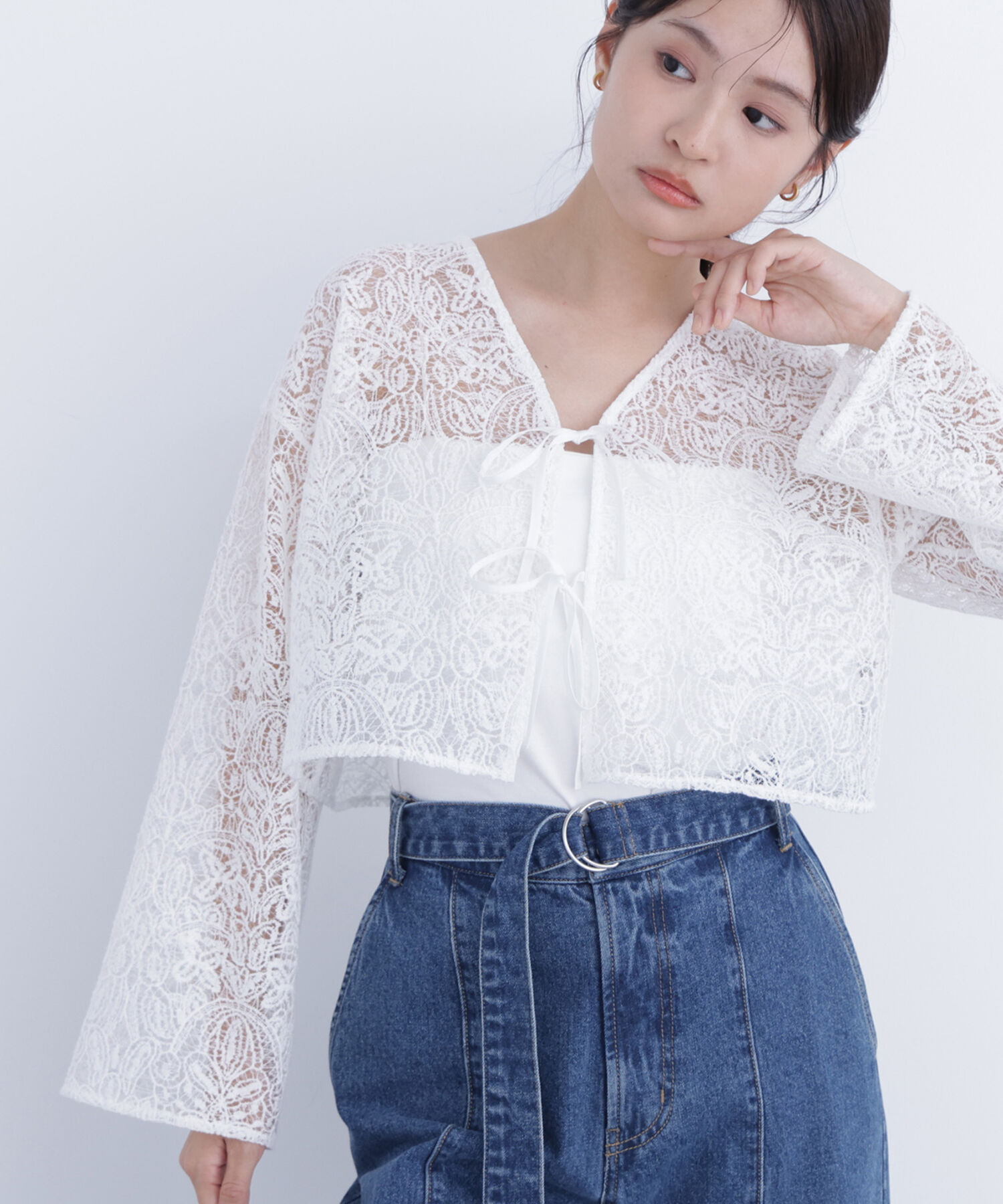  「〈N.〉レース羽織ブラウス」|シャツ・ブラウス|