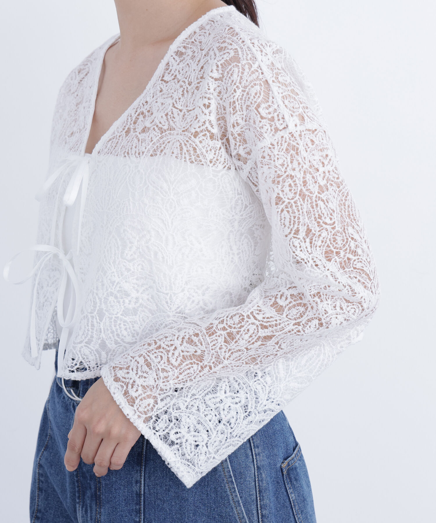  「〈N.〉レース羽織ブラウス」|シャツ・ブラウス|