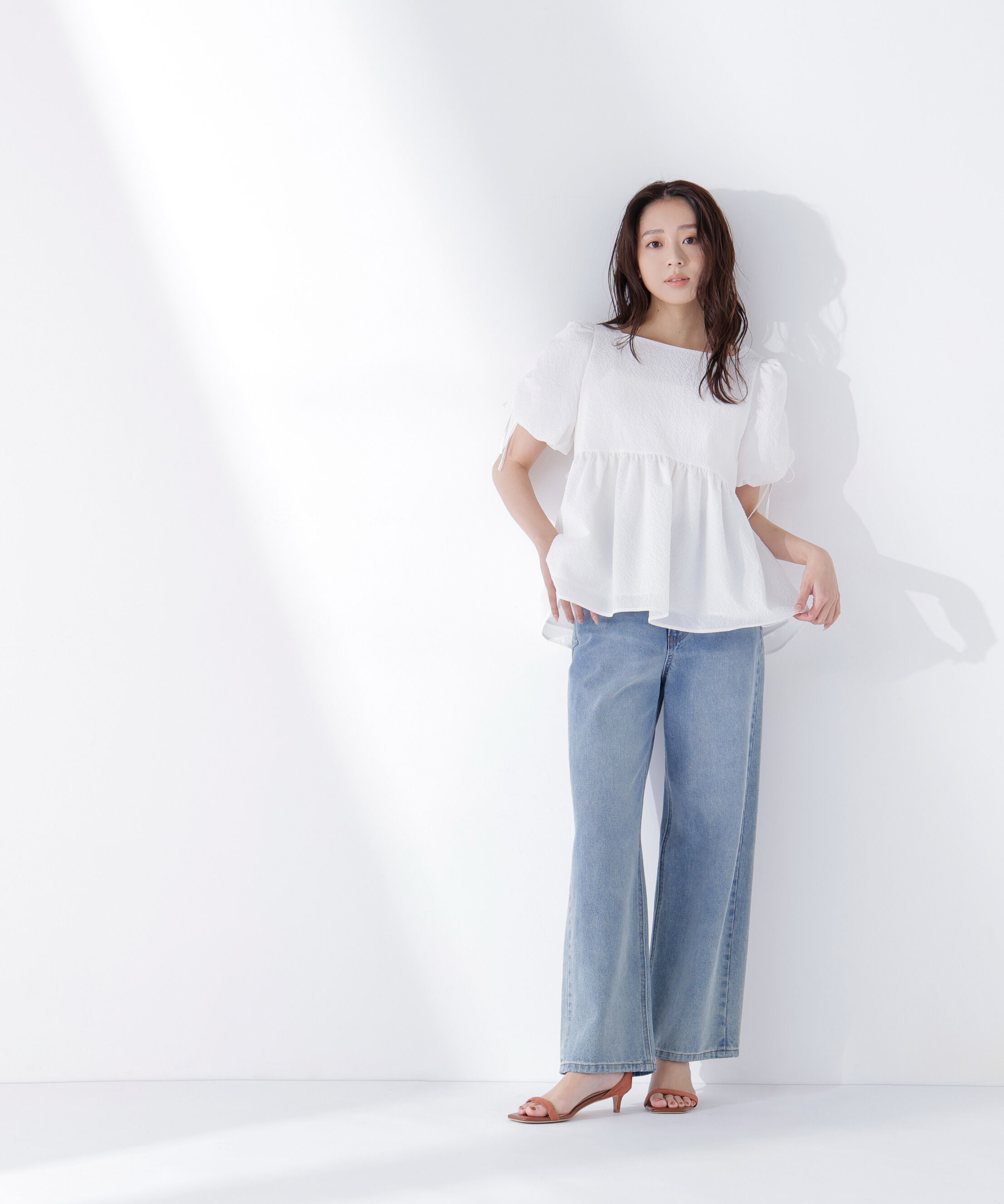  「ドロストギャザースリーブブラウス」|シャツ・ブラウス|