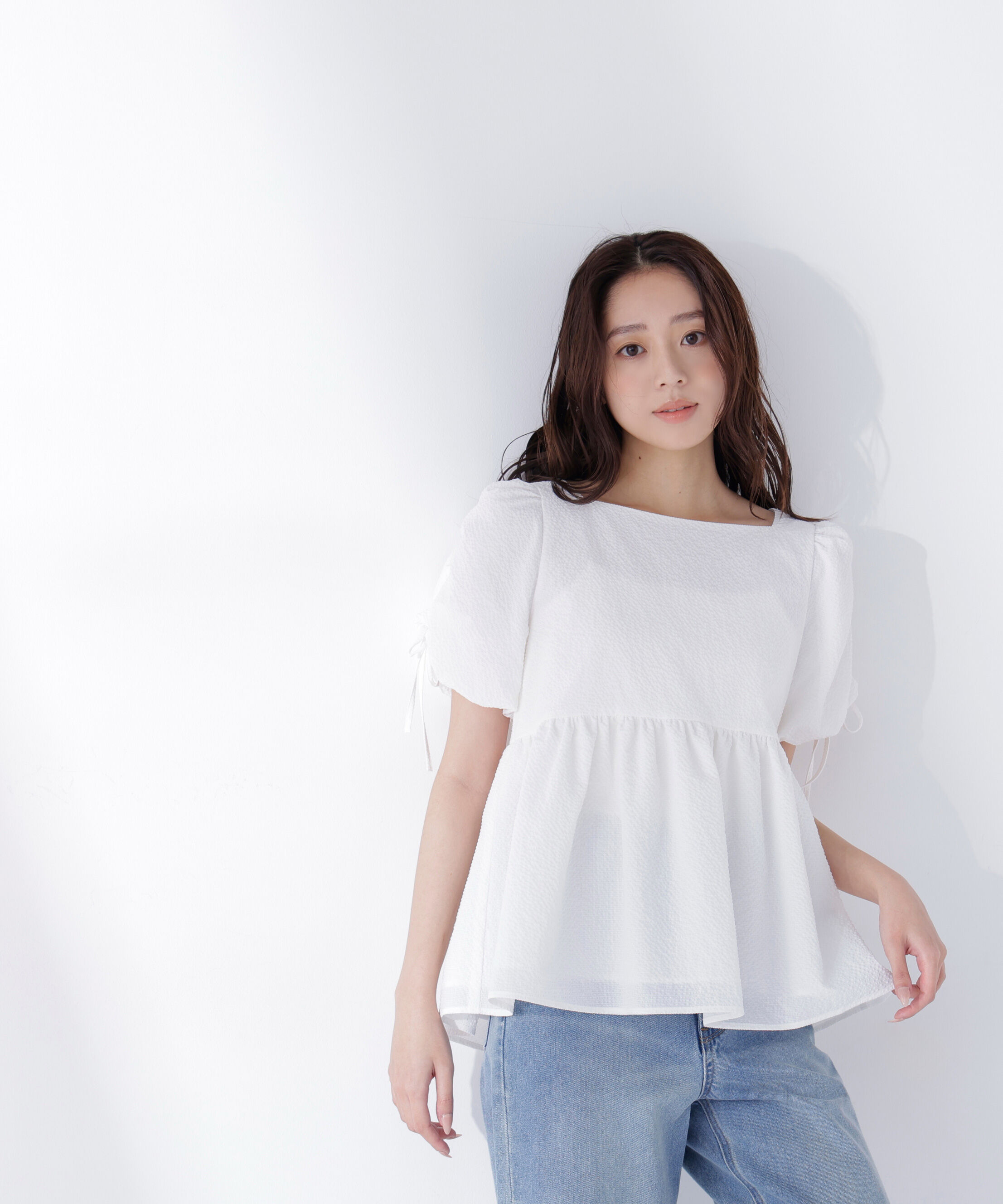 「ドロストギャザースリーブブラウス」|シャツ・ブラウス|