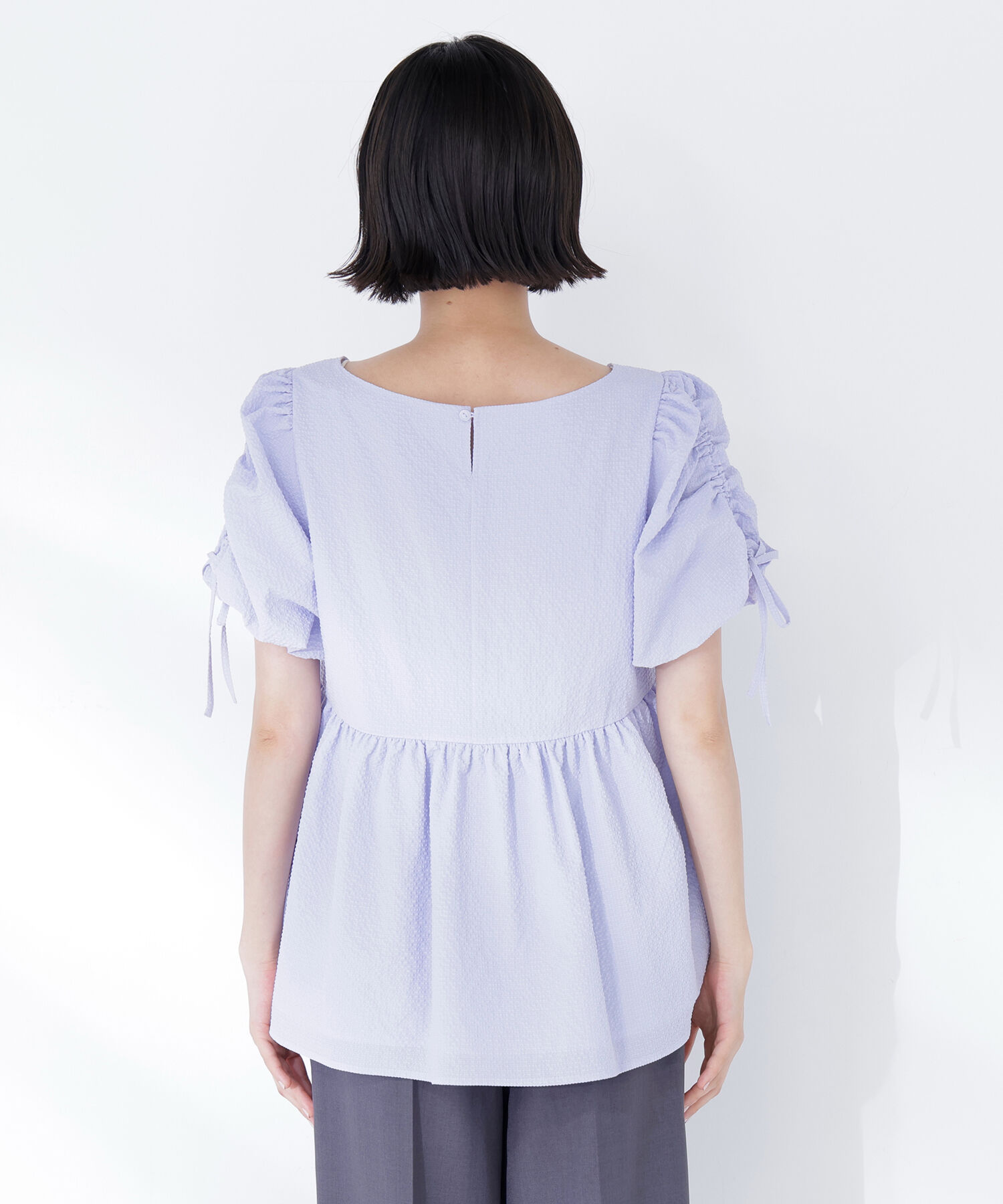  「ドロストギャザースリーブブラウス」|シャツ・ブラウス|