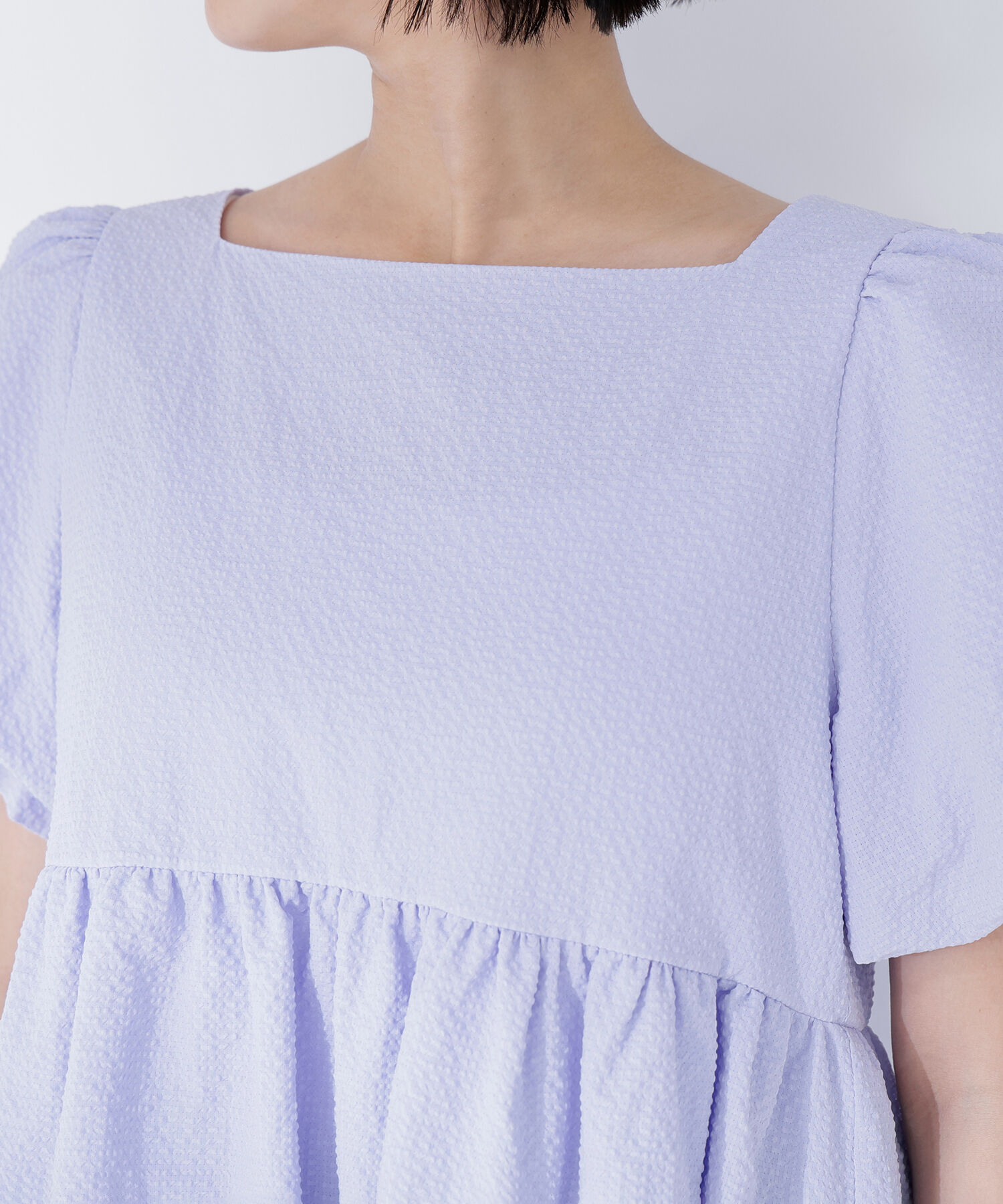  「ドロストギャザースリーブブラウス」|シャツ・ブラウス|