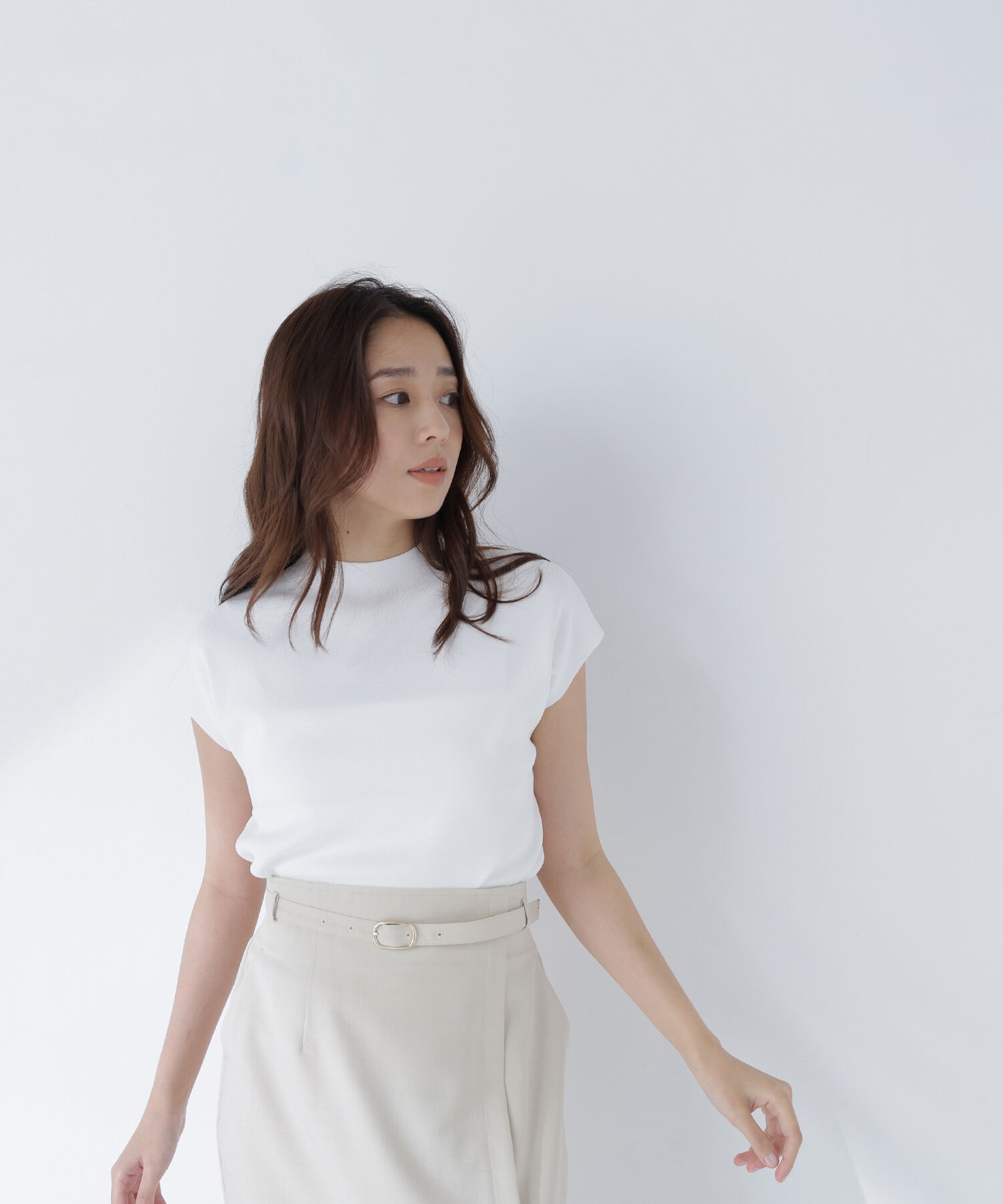  「総針ベーシックニット モックネック」|ニット・セーター|