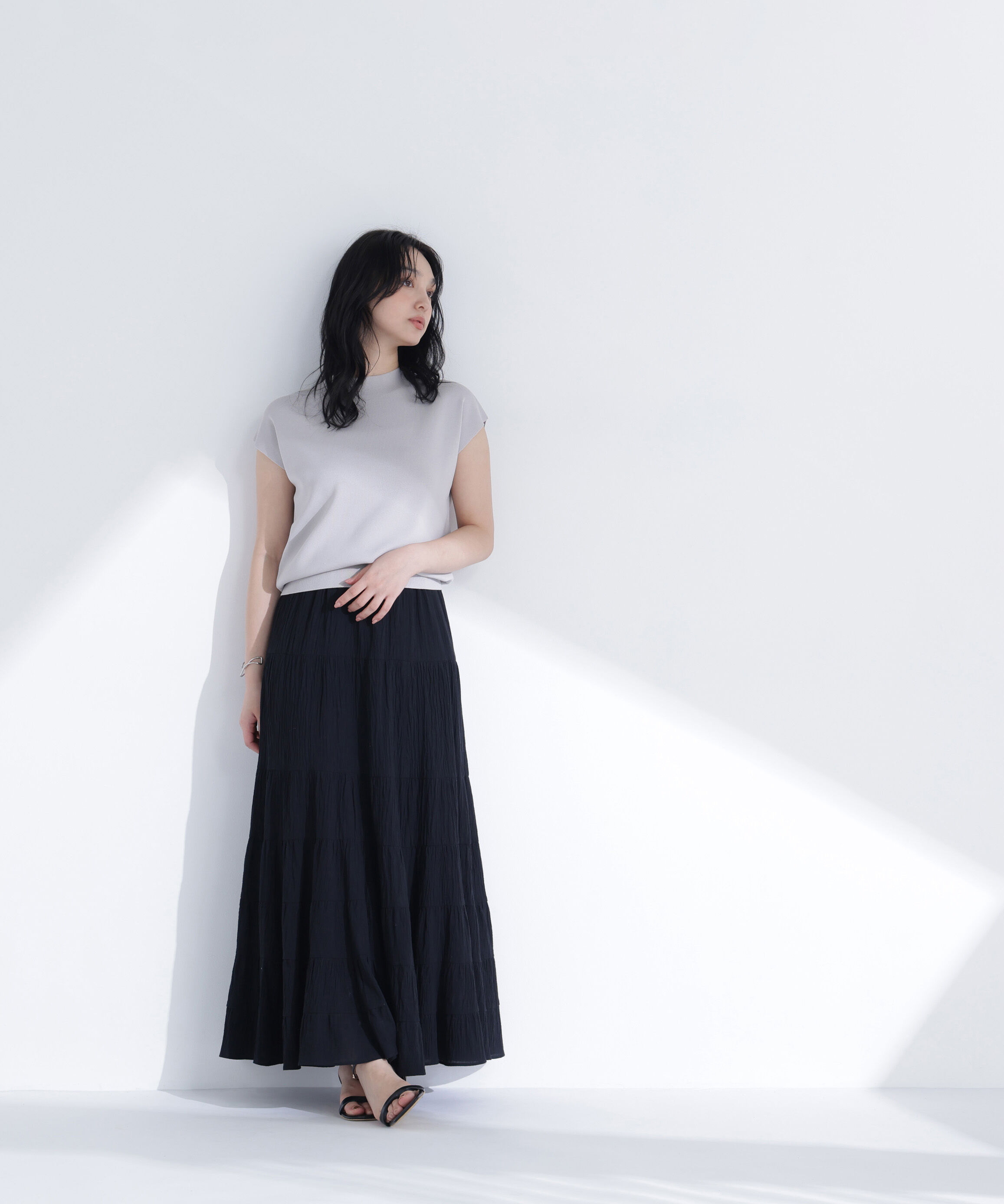  「総針ベーシックニット モックネック」|ニット・セーター|