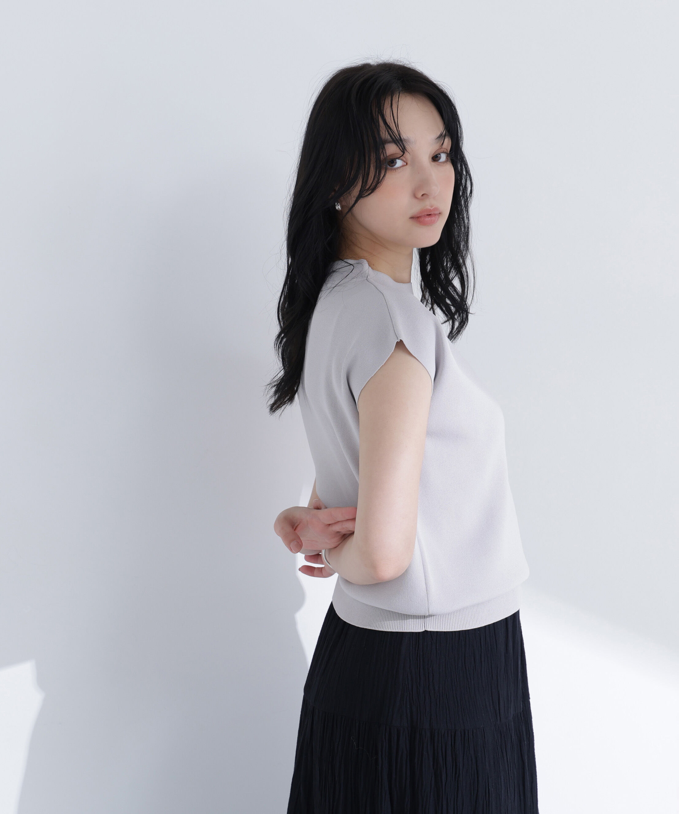  「総針ベーシックニット モックネック」|ニット・セーター|