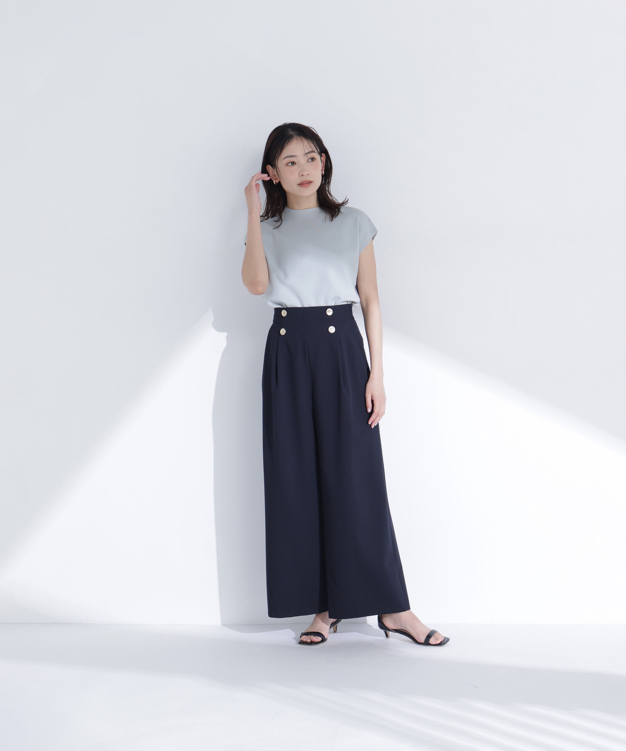  「総針ベーシックニット モックネック」|ニット・セーター|