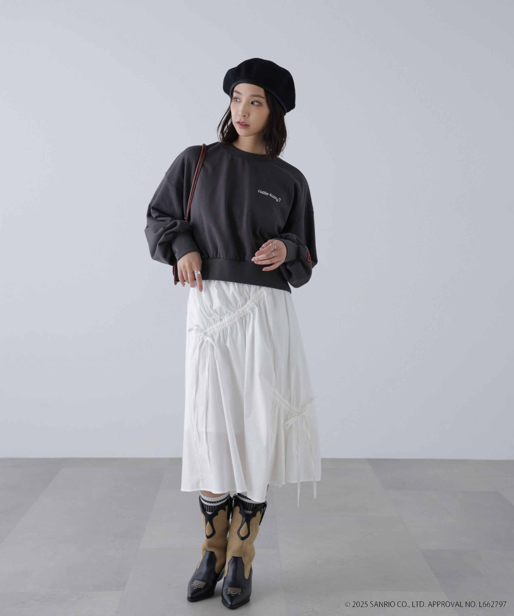  「ｻﾝﾘｵｷｬﾗｸﾀｰｽﾞｺﾗﾎﾞ SHORT SWEAT ｼｮｰﾄｽｳｪｯﾄ 胸LOGO&times;  」|Tシャツ・カットソー|