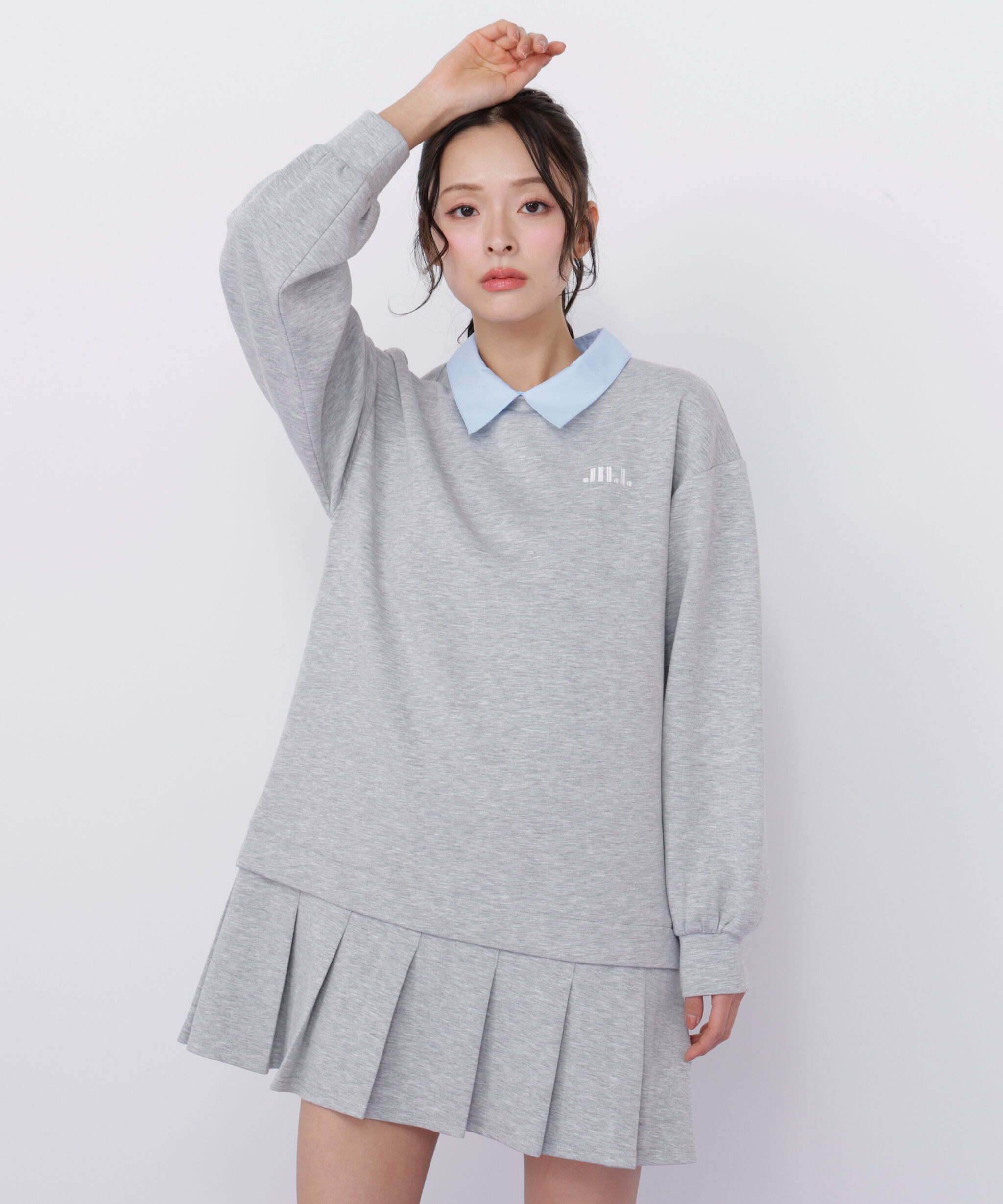  「スウェットプリーツミニワンピース」|ワンピース|