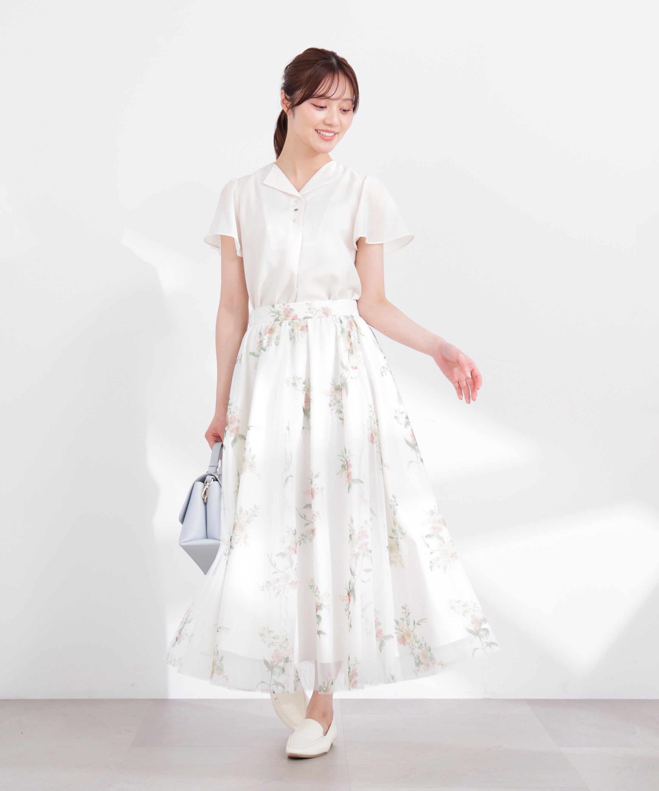 PROPORTION BODY DRESSING「フレアスリーブ開襟ブラウス 26SS」|シャツ・ブラウス|