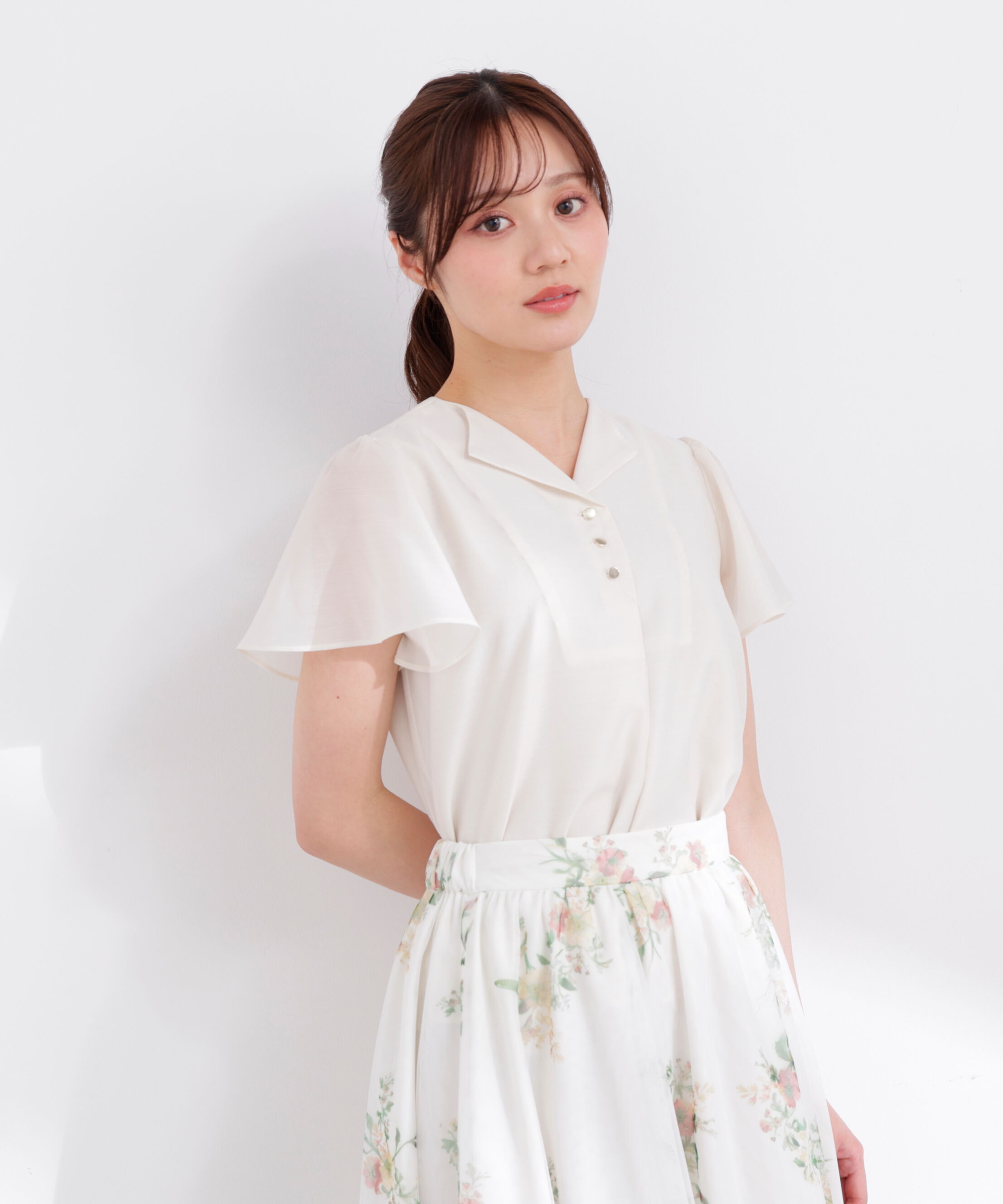 PROPORTION BODY DRESSING「フレアスリーブ開襟ブラウス 26SS」|シャツ・ブラウス|