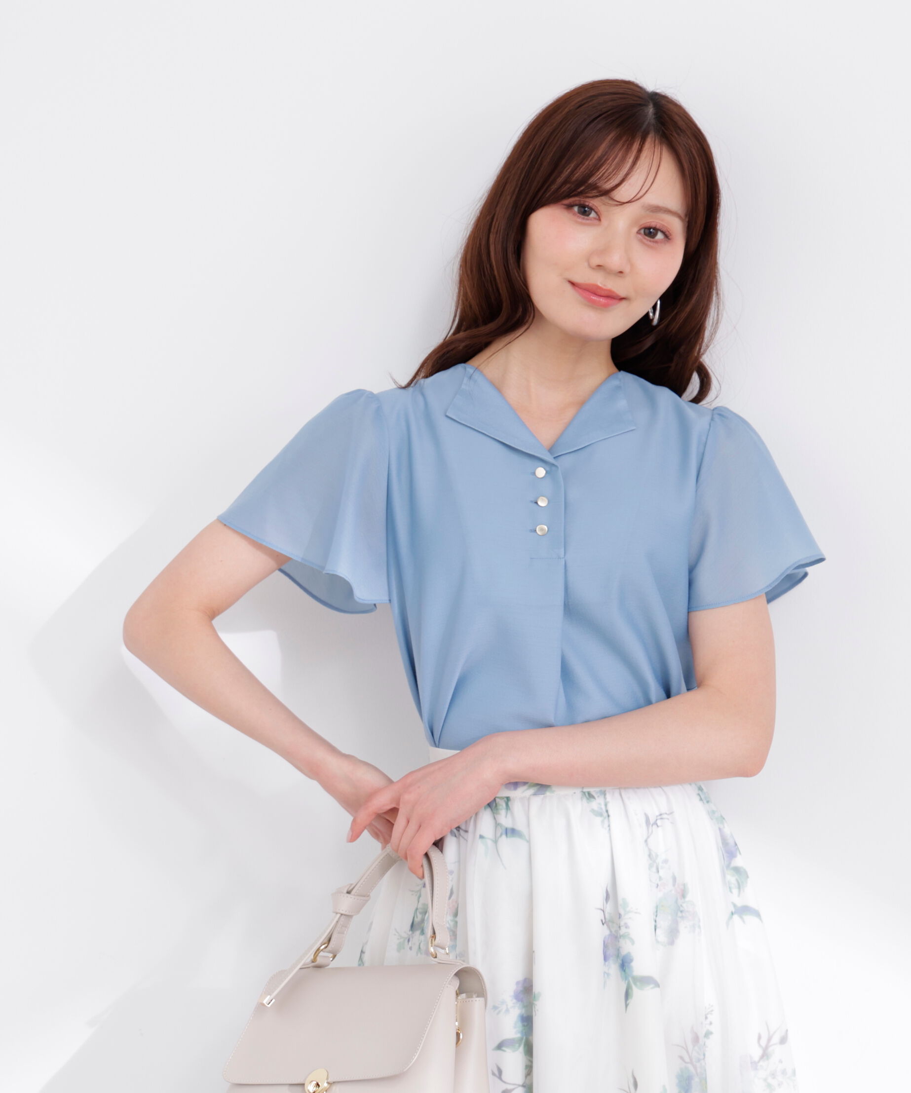 PROPORTION BODY DRESSING「フレアスリーブ開襟ブラウス 26SS」|シャツ・ブラウス|