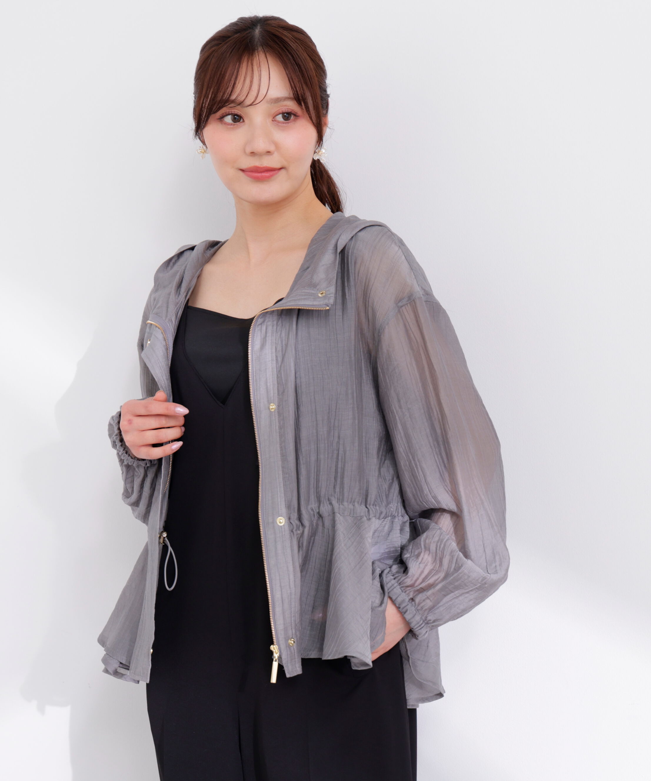 PROPORTION BODY DRESSING「シアーペプラムブルゾン 26SS」|ブルゾン・スタジャン|