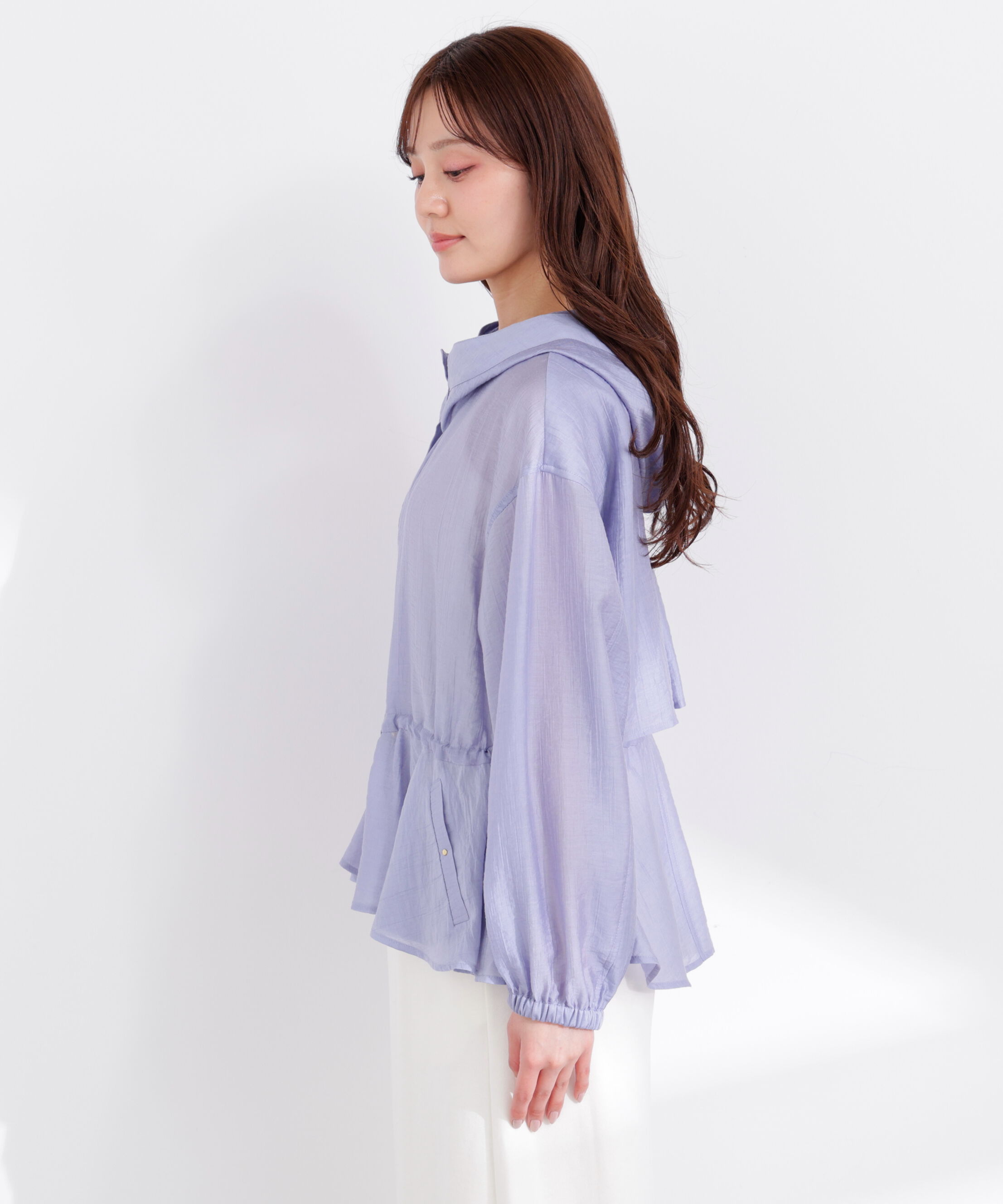 PROPORTION BODY DRESSING「シアーペプラムブルゾン 26SS」|ブルゾン・スタジャン|