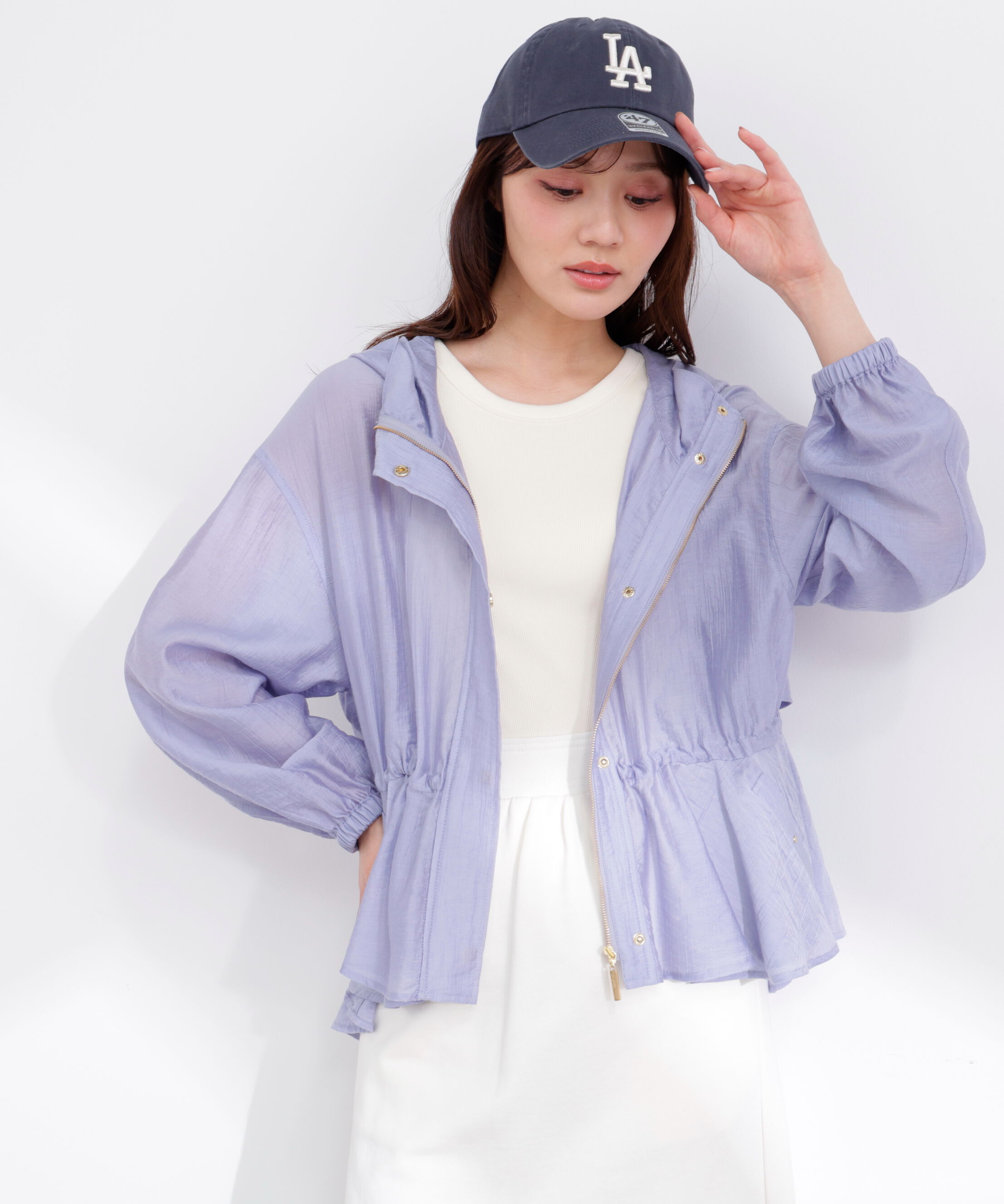 PROPORTION BODY DRESSING「シアーペプラムブルゾン 26SS」|ブルゾン・スタジャン|