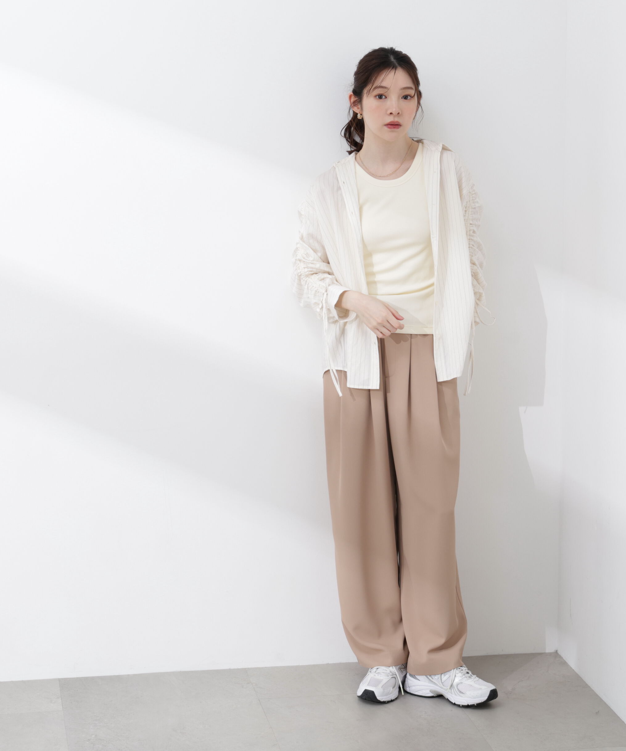 PROPORTION BODY DRESSING「〈a/mie〉ドロストスリーブシャツ 26SS」|シャツ・ブラウス|