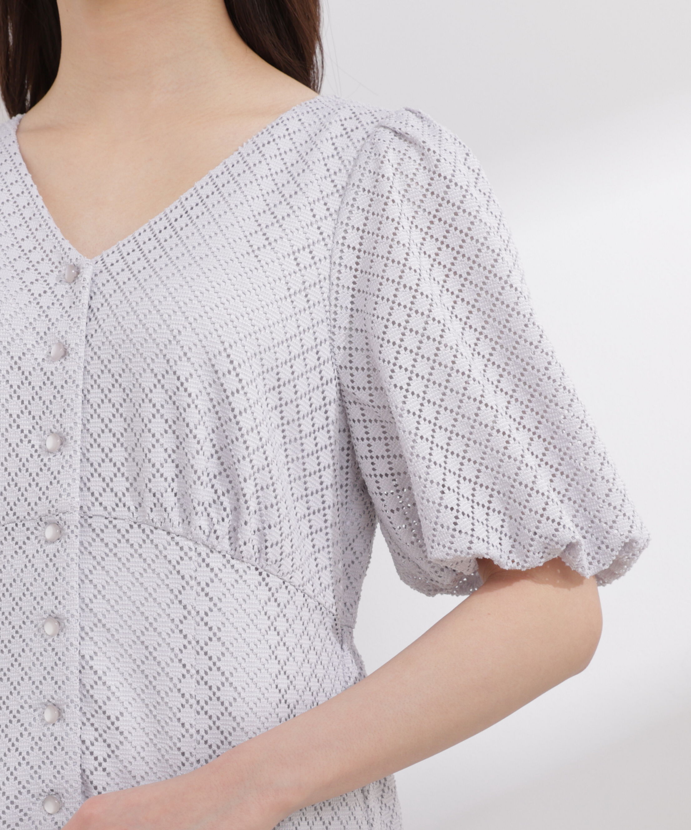 PROPORTION BODY DRESSING「パフスリーブフロント釦ワンピース 26SS」|ワンピース|