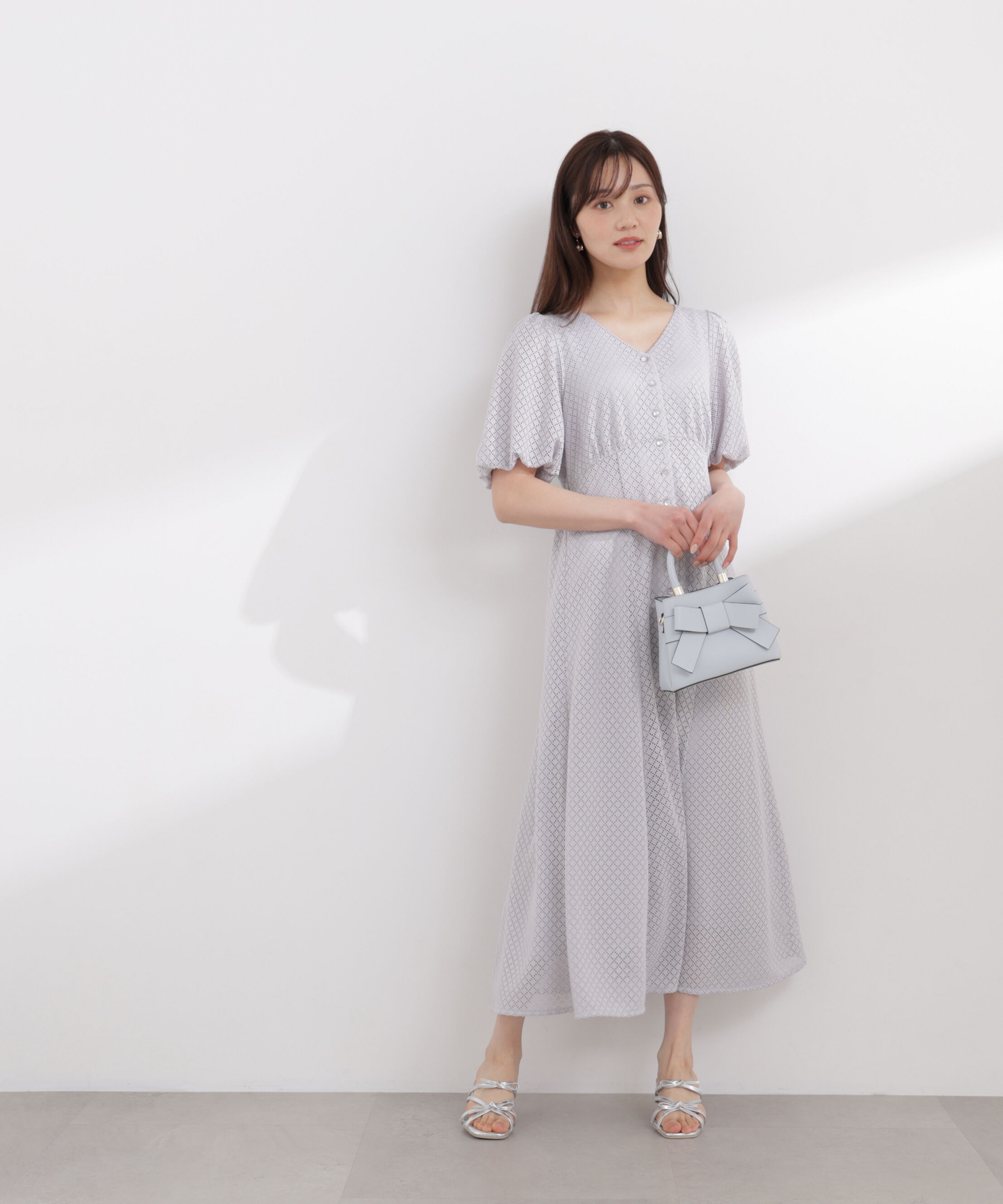 PROPORTION BODY DRESSING「パフスリーブフロント釦ワンピース 26SS」|ワンピース|