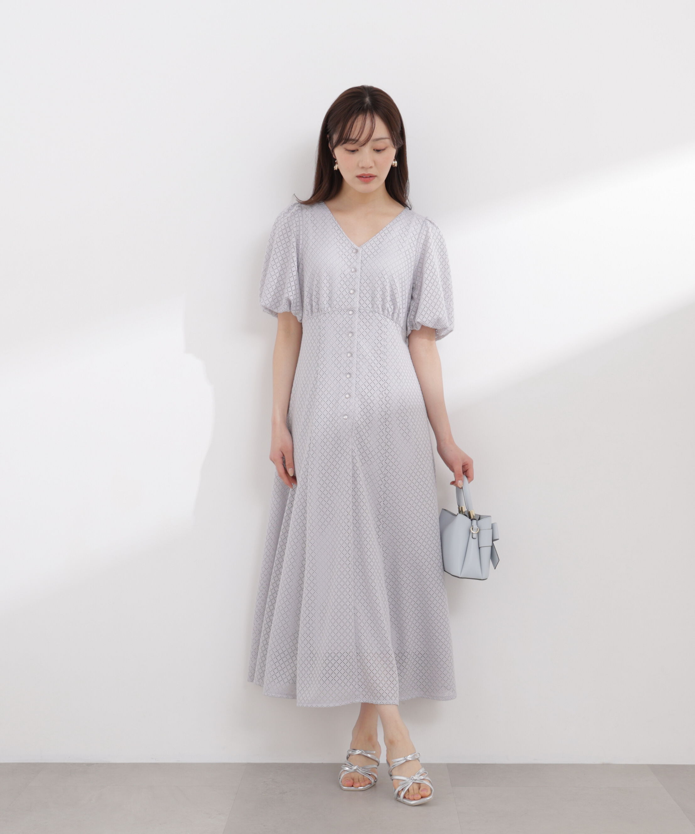 PROPORTION BODY DRESSING「パフスリーブフロント釦ワンピース 26SS」|ワンピース|