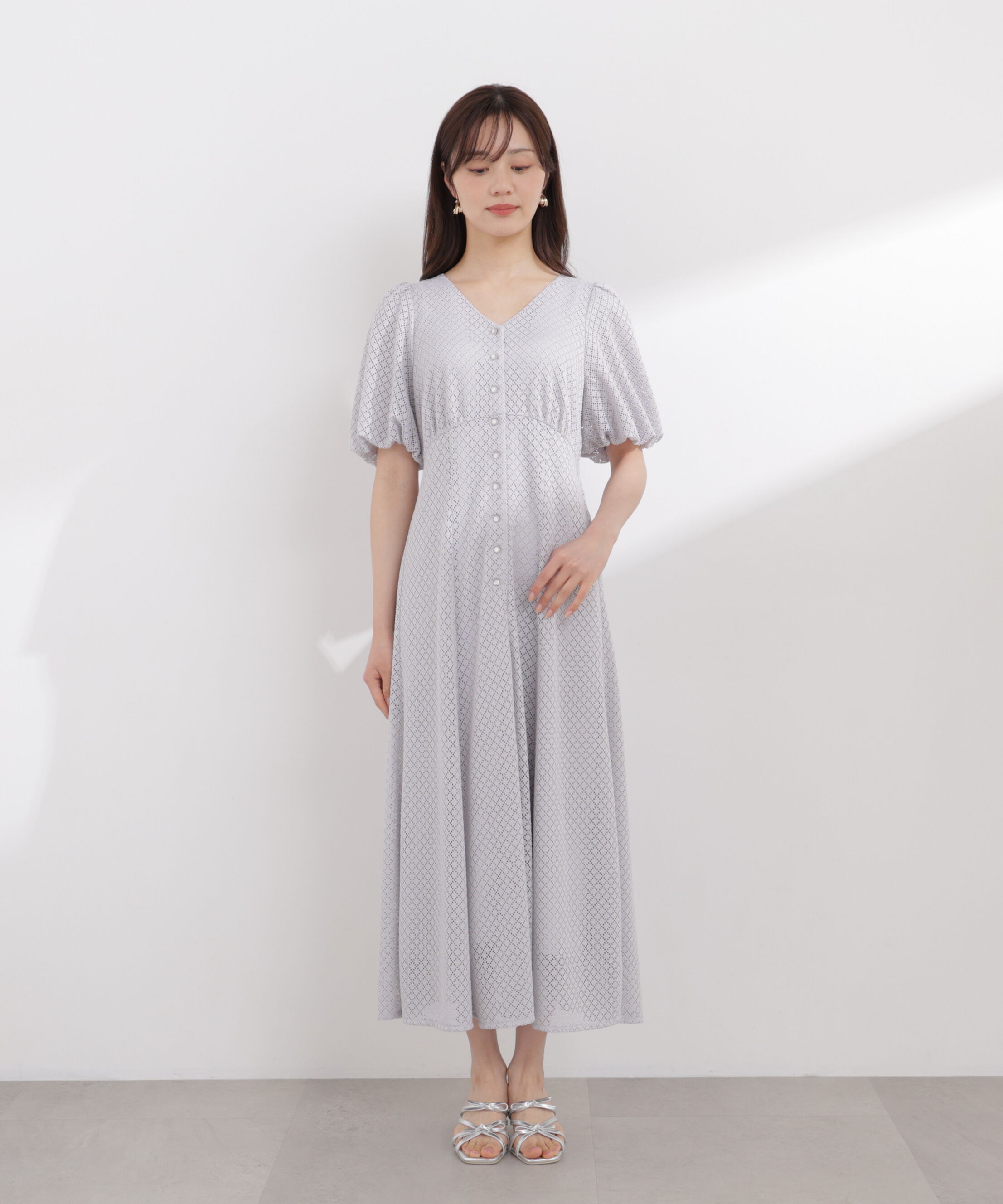 PROPORTION BODY DRESSING「パフスリーブフロント釦ワンピース 26SS」|ワンピース|