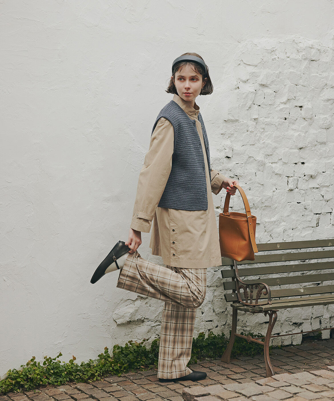  「◆≪ウォッシャブル≫先染めチェックストレートパンツ」|その他|ベージュチェ 3