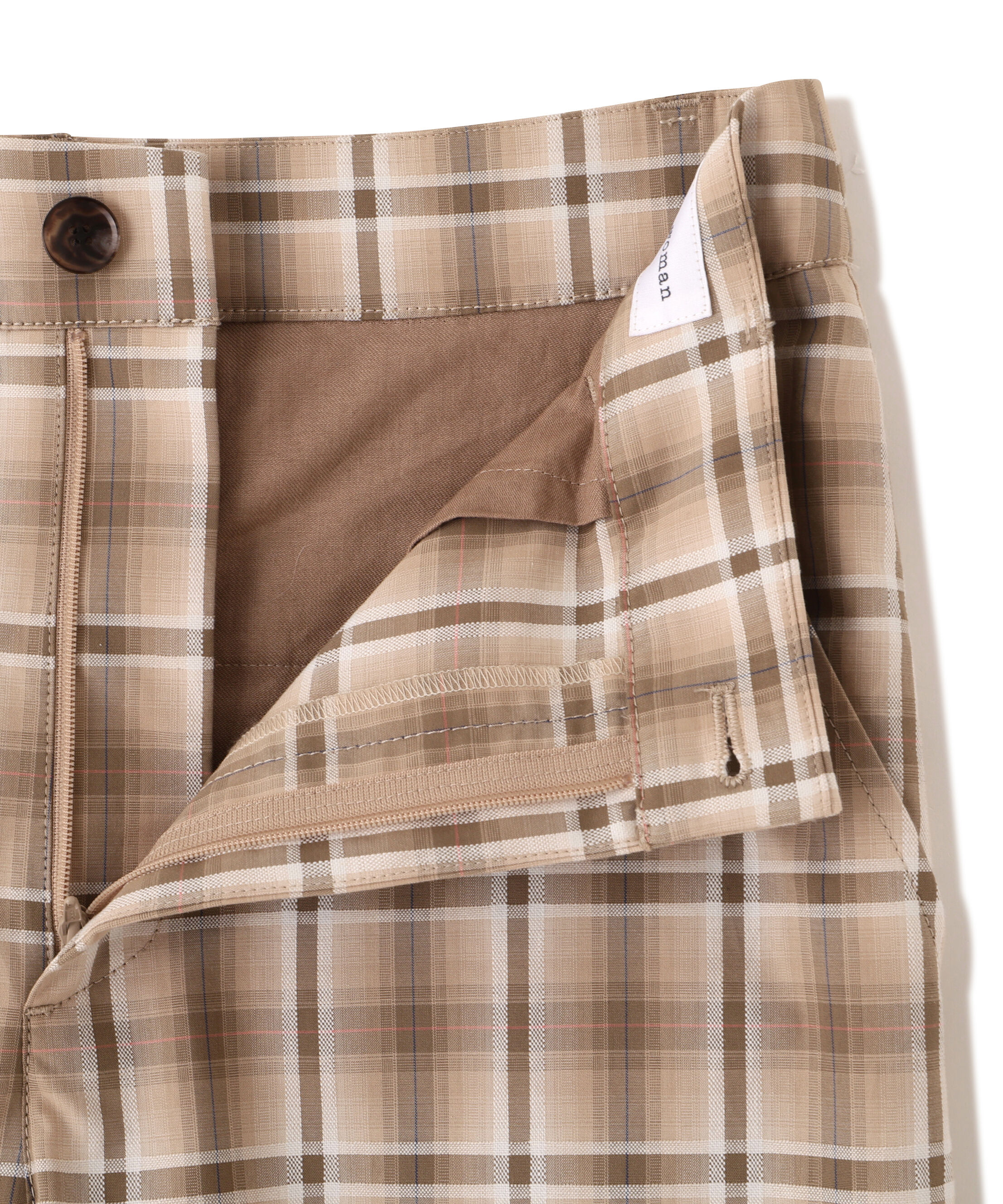  「◆≪ウォッシャブル≫先染めチェックストレートパンツ」|その他|