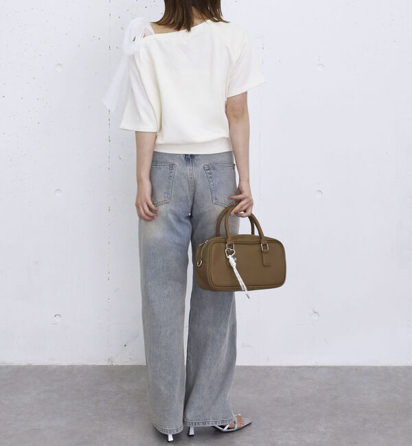 archives「オーガンジーリボンオフショルスウェット」|Tシャツ・カットソー|