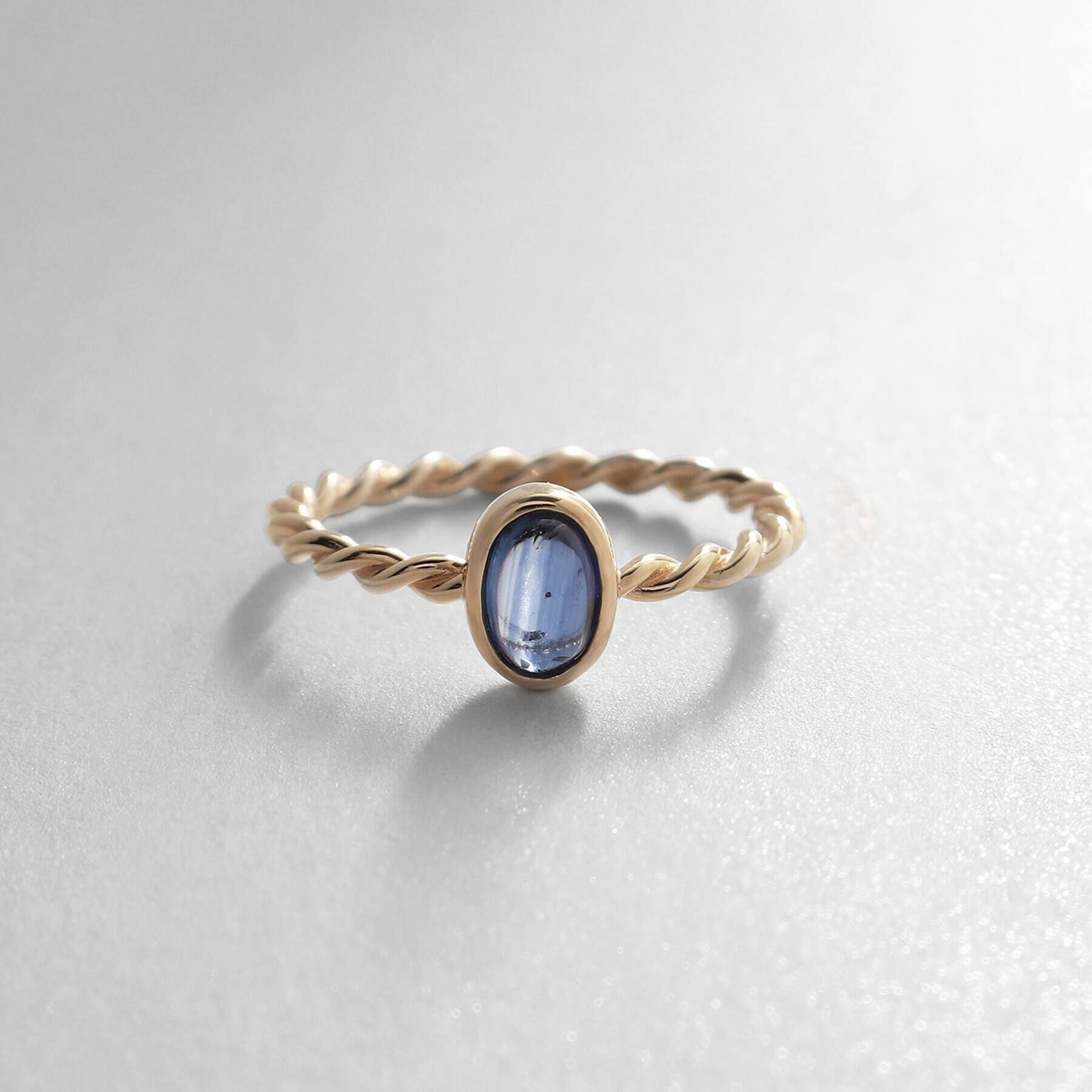 COCOSHNIK「K10カイヤナイト オーバルカボション リング」|リング|