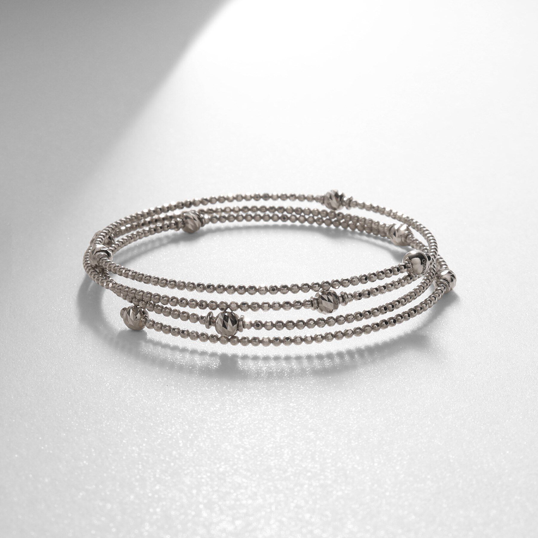 COCOSHNIK「プラチナ ハニー カットボール形状記憶 バングル」|ブレスレット・バングル|プラチナ(900)