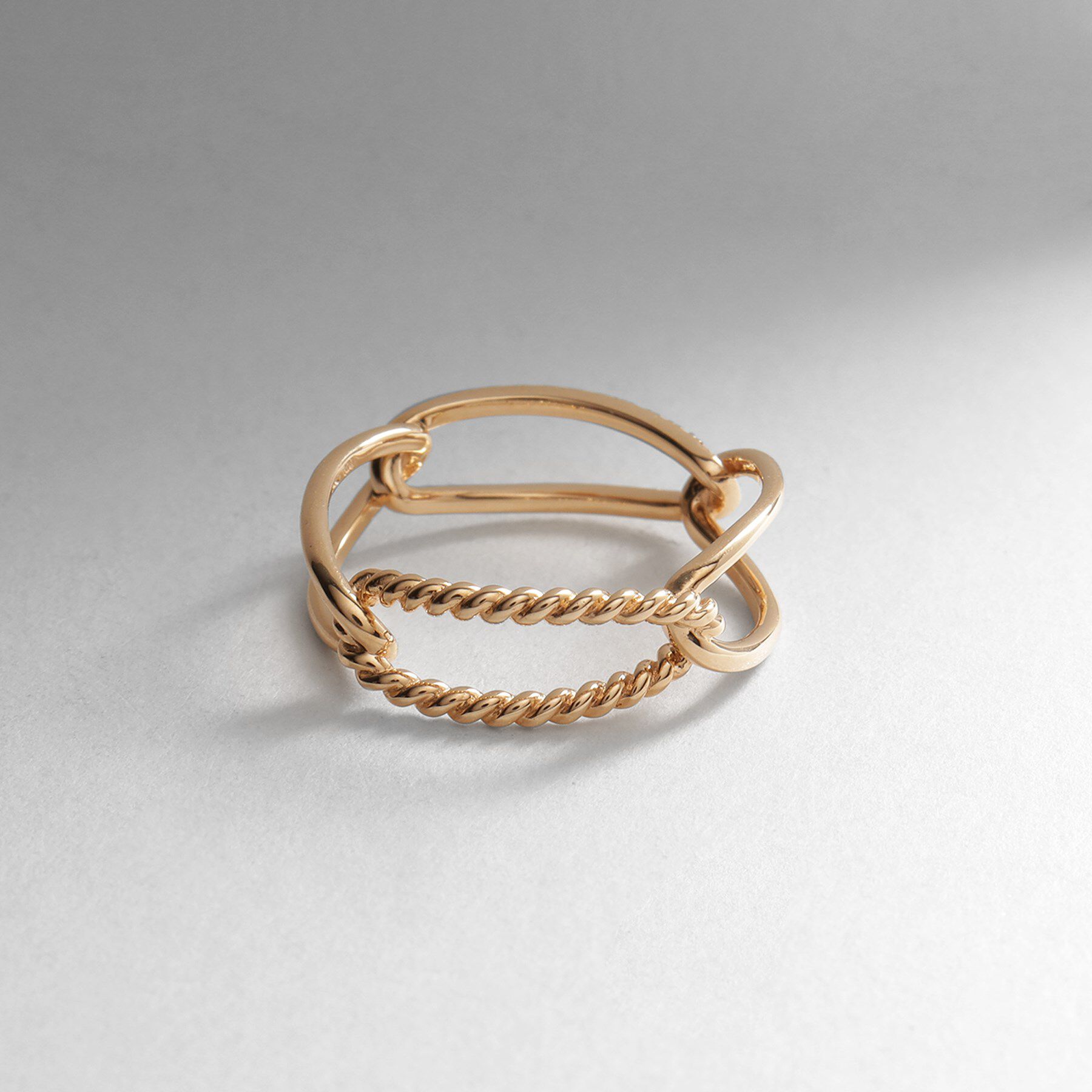 COCOSHNIK「K10ダイヤモンド ロープPCチェーン リング」|リング|