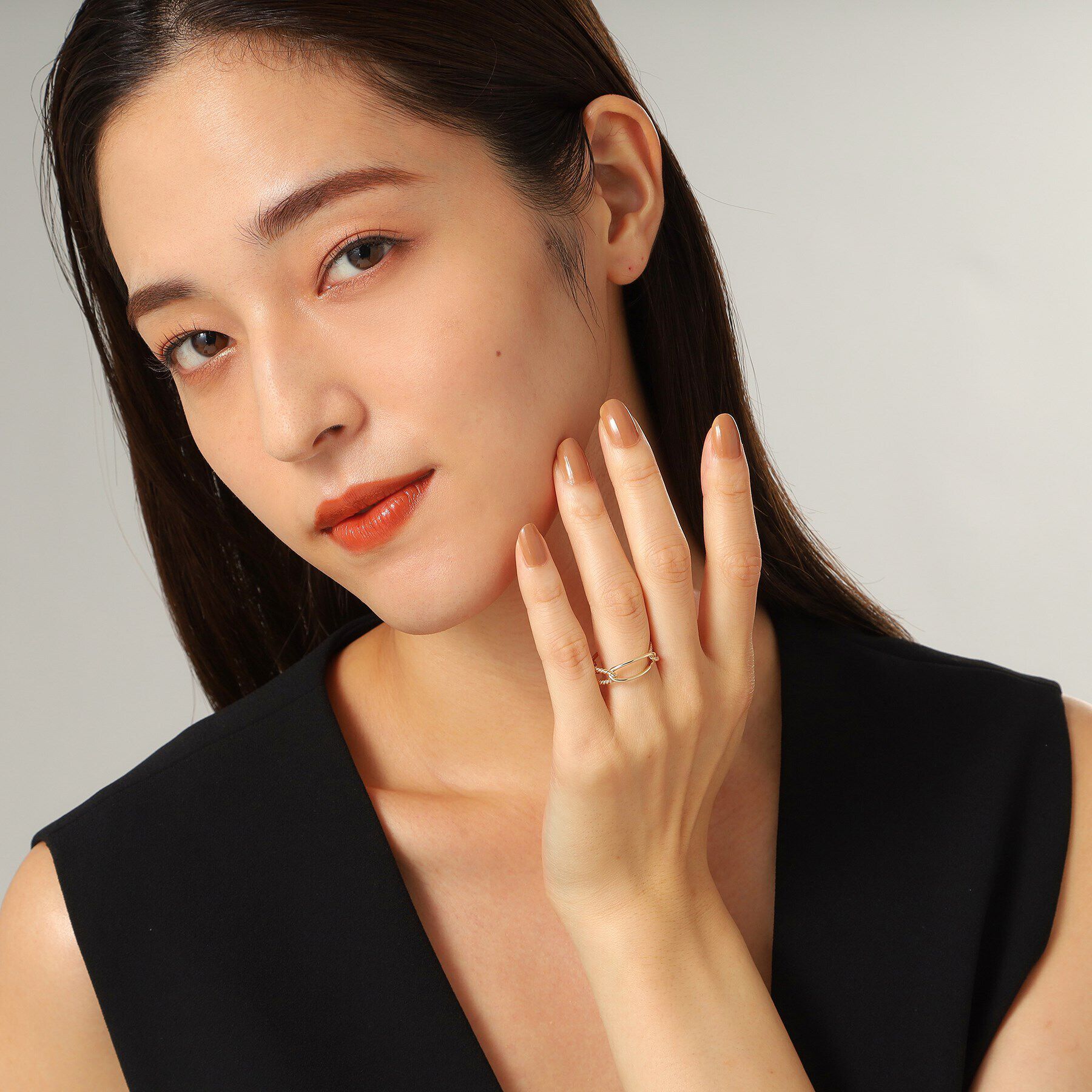 COCOSHNIK「K10ダイヤモンド ロープPCチェーン リング」|リング|