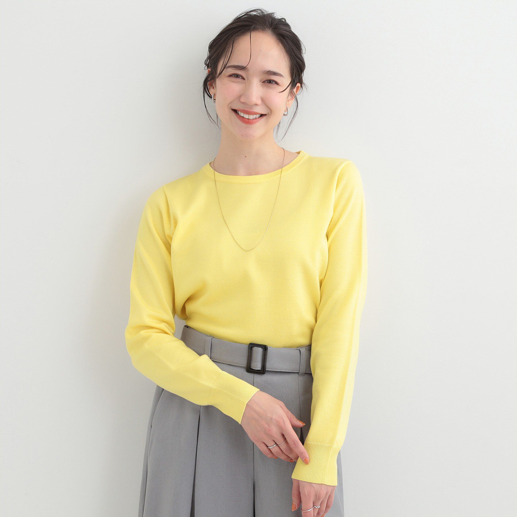 SHOO･LA･RUE「【洗濯機可/S-LL/アンサンブル可】結局、シンプル クルーネックニット」|ニット・セーター|