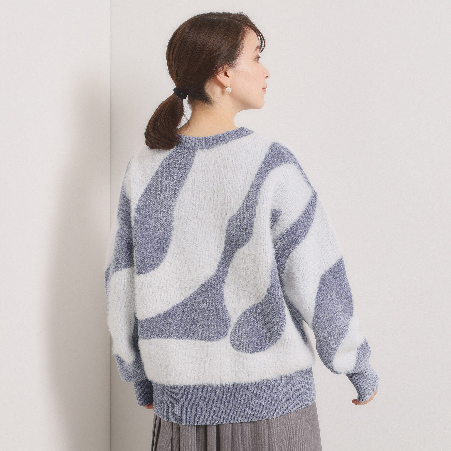 ITS&rsquo;DEMO「【手洗い可】モール&times;シャギーニット」|ニット・セーター|