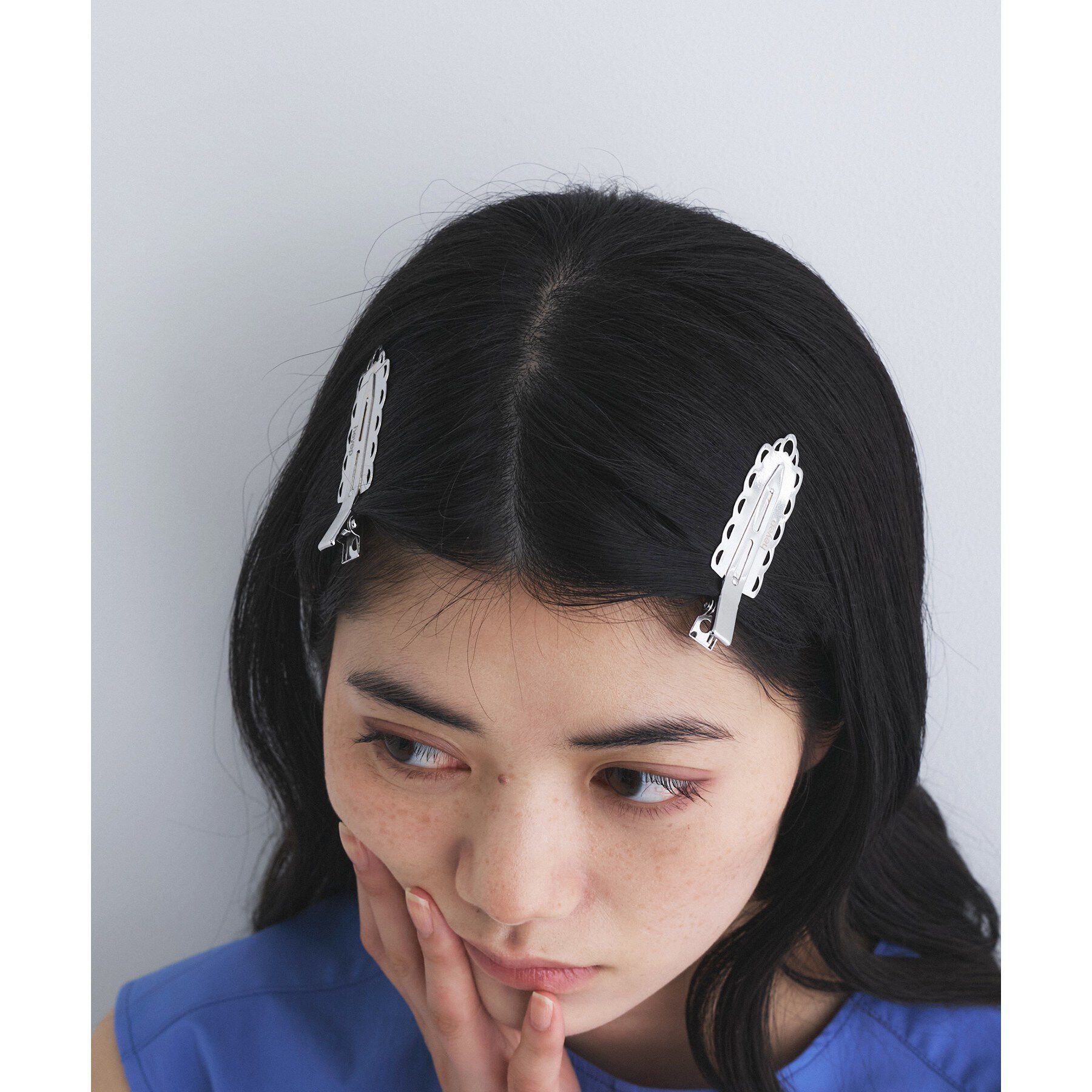 CODE A「heyep｜Lace Trim Clips 2 Piece Set」|その他|シルバー(006)