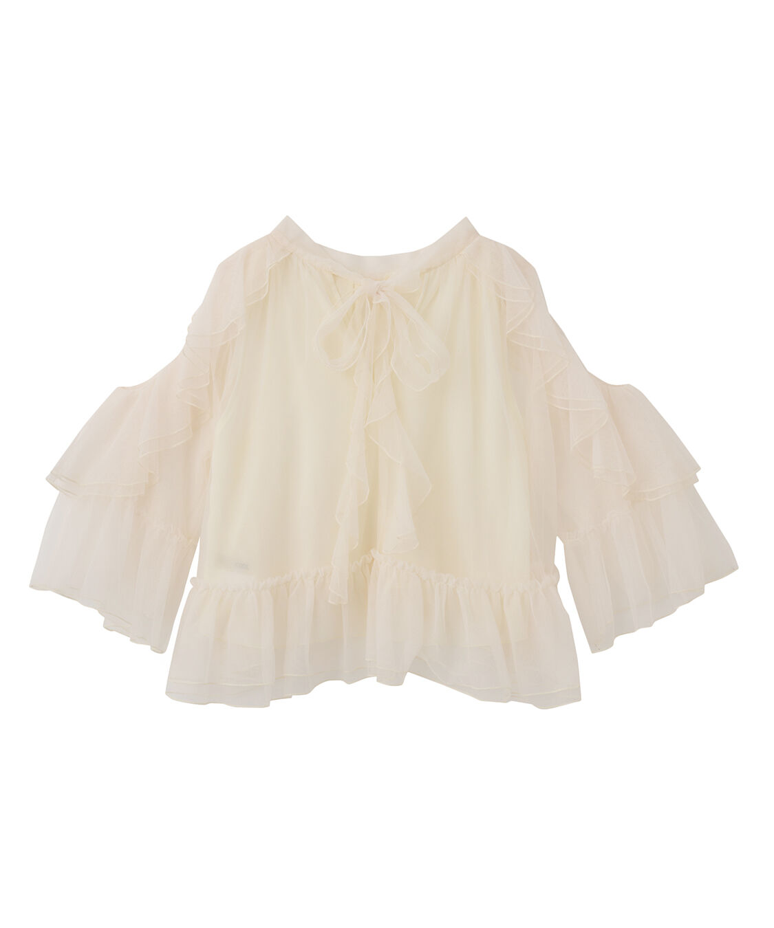 COCO DEAL「チュールギャザーブラウス」|シャツ・ブラウス|