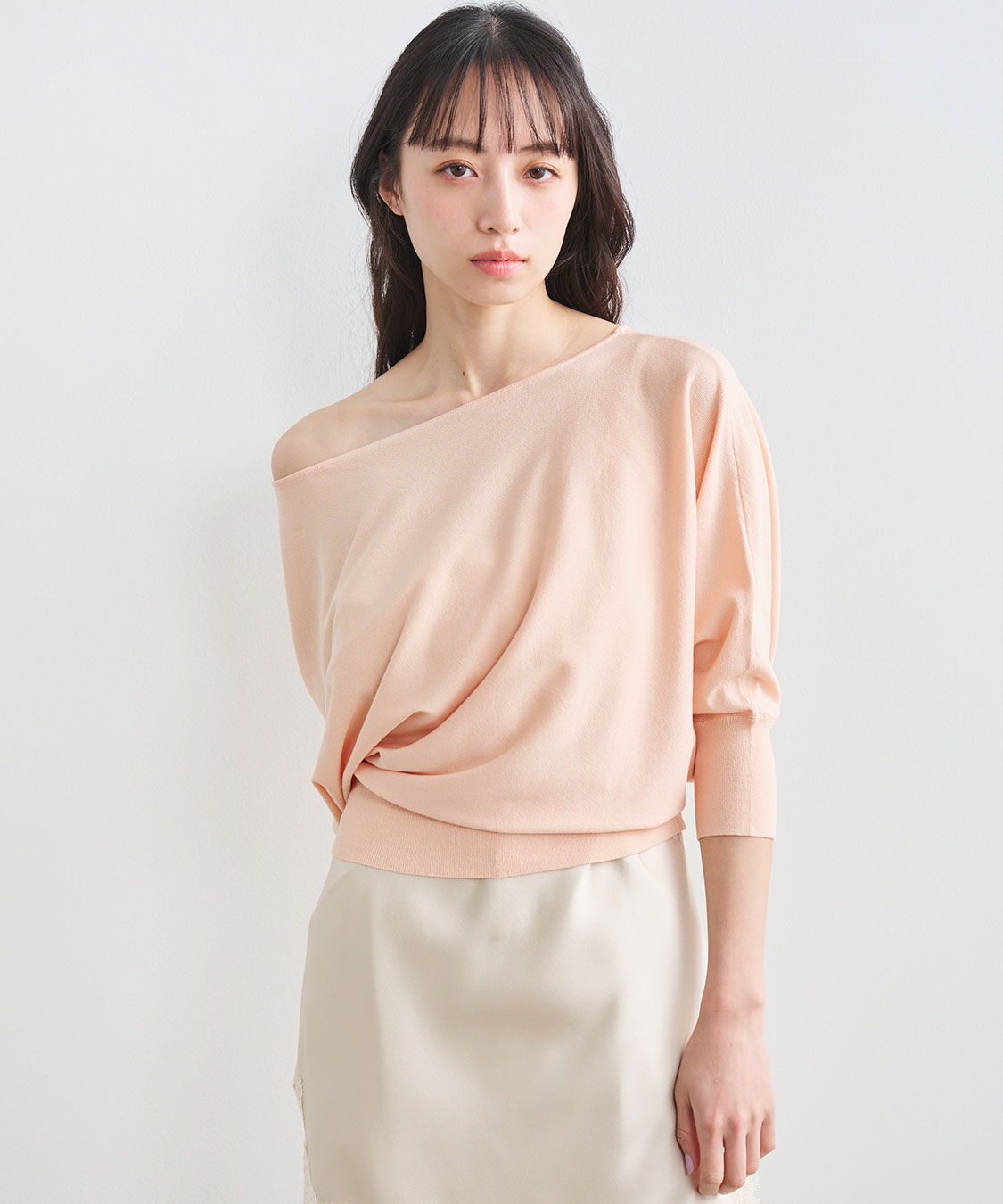 COCO DEAL「アシメドレープニット」|ニット・セーター|