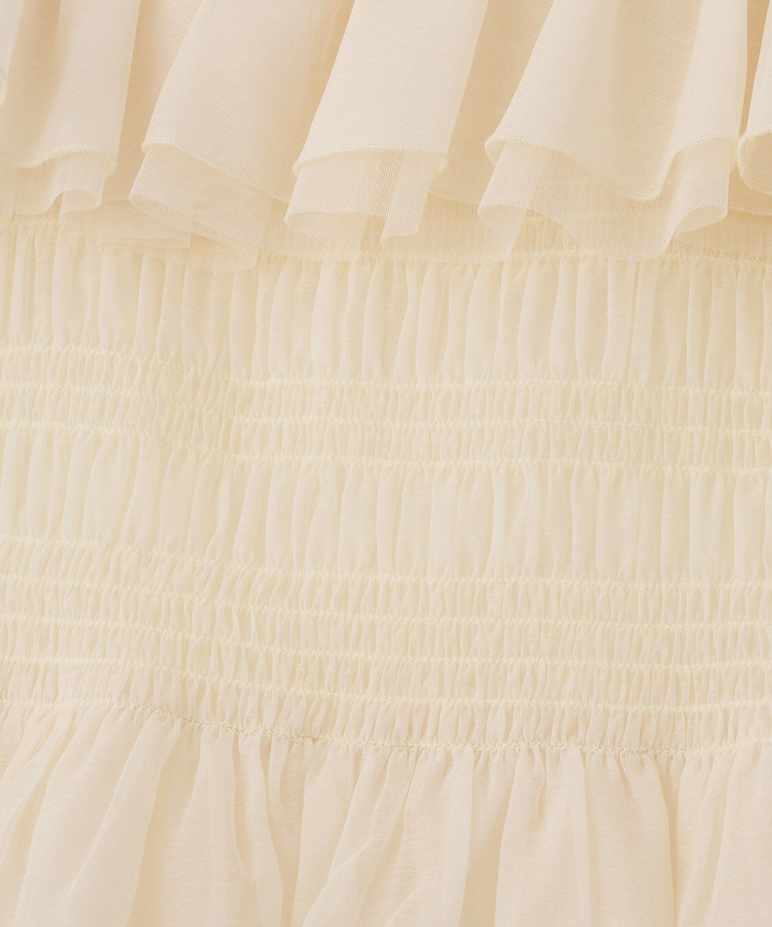 COCO DEAL「フリルギャザーシアーシャーリングブラウス」|シャツ・ブラウス|