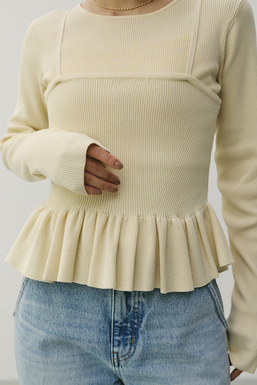 STYLEMIXER「2ピースペプラムドライニット」|ニット・セーター|