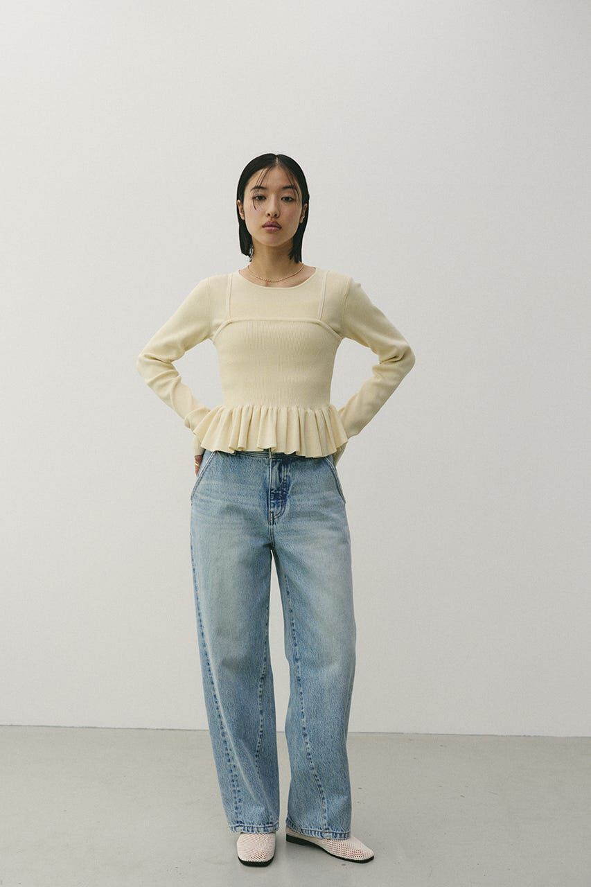 STYLEMIXER「2ピースペプラムドライニット」|ニット・セーター|