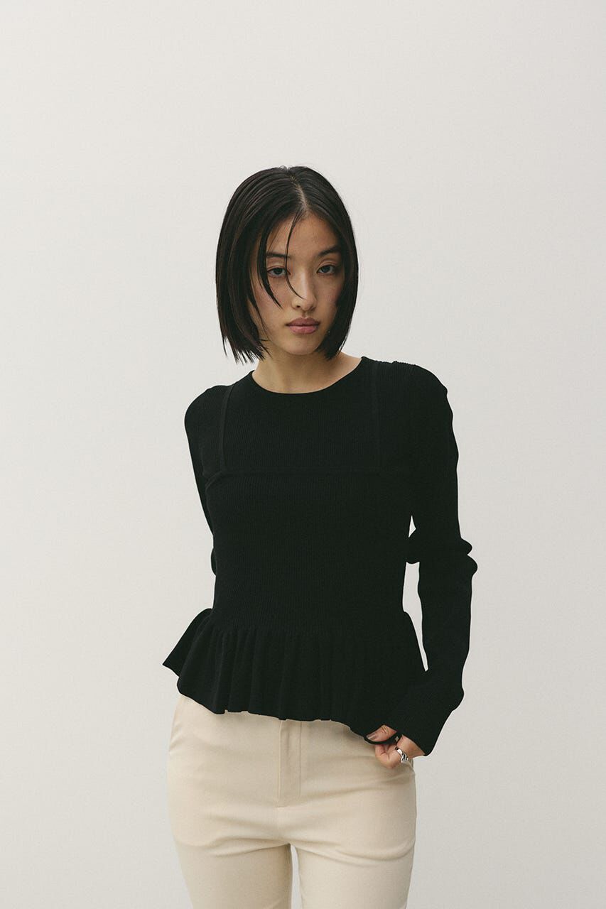 STYLEMIXER「2ピースペプラムドライニット」|ニット・セーター|