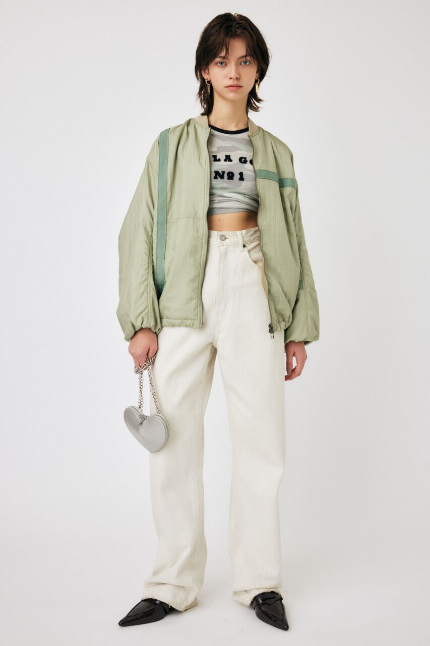 MOUSSY「BOMBER LIGHT ジャケット」|ブルゾン・スタジャン|L/KHA1