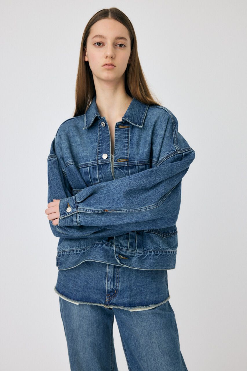 MOUSSY「TUCK SLEEVE デニムジャケット」|デニムジャケット|